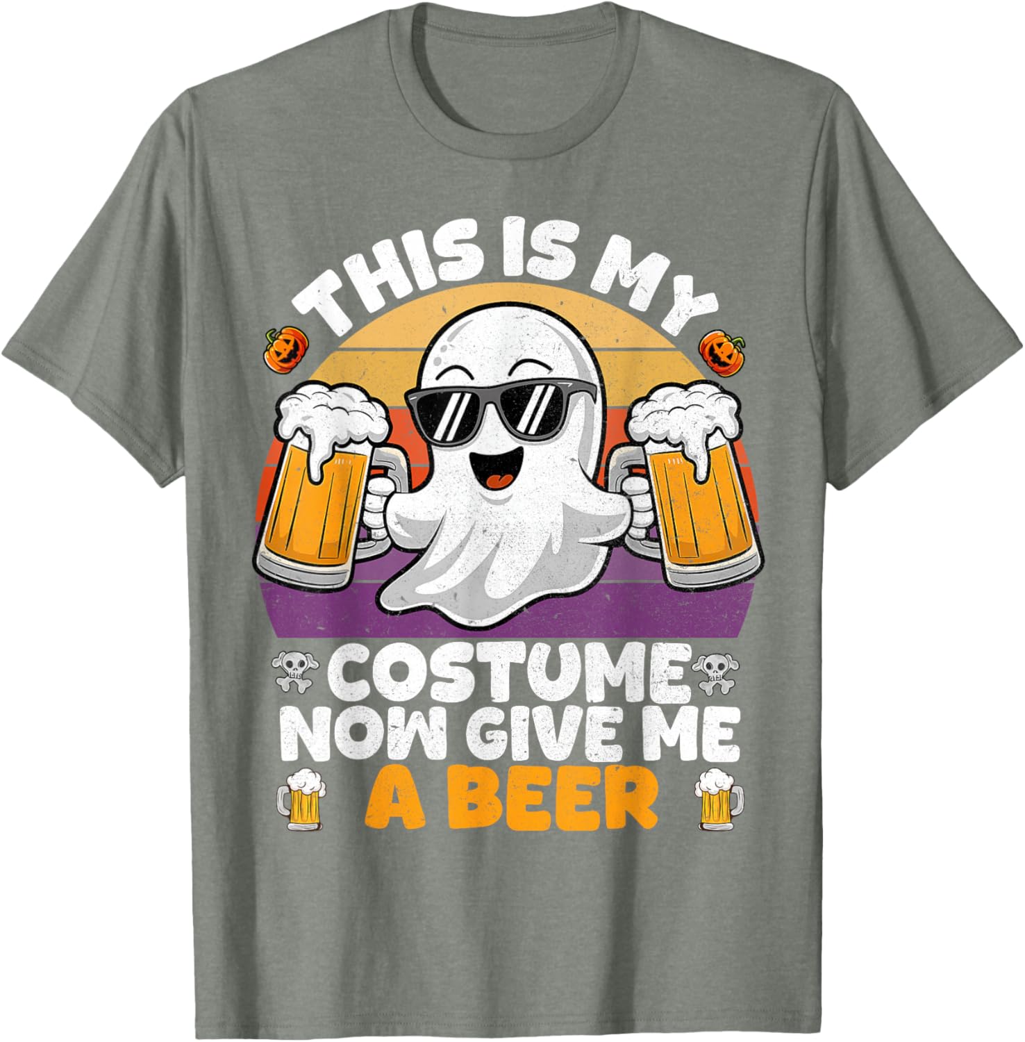 Funny Vintage Boo Halloween Costume T-Shirt for Men and Adults - 14