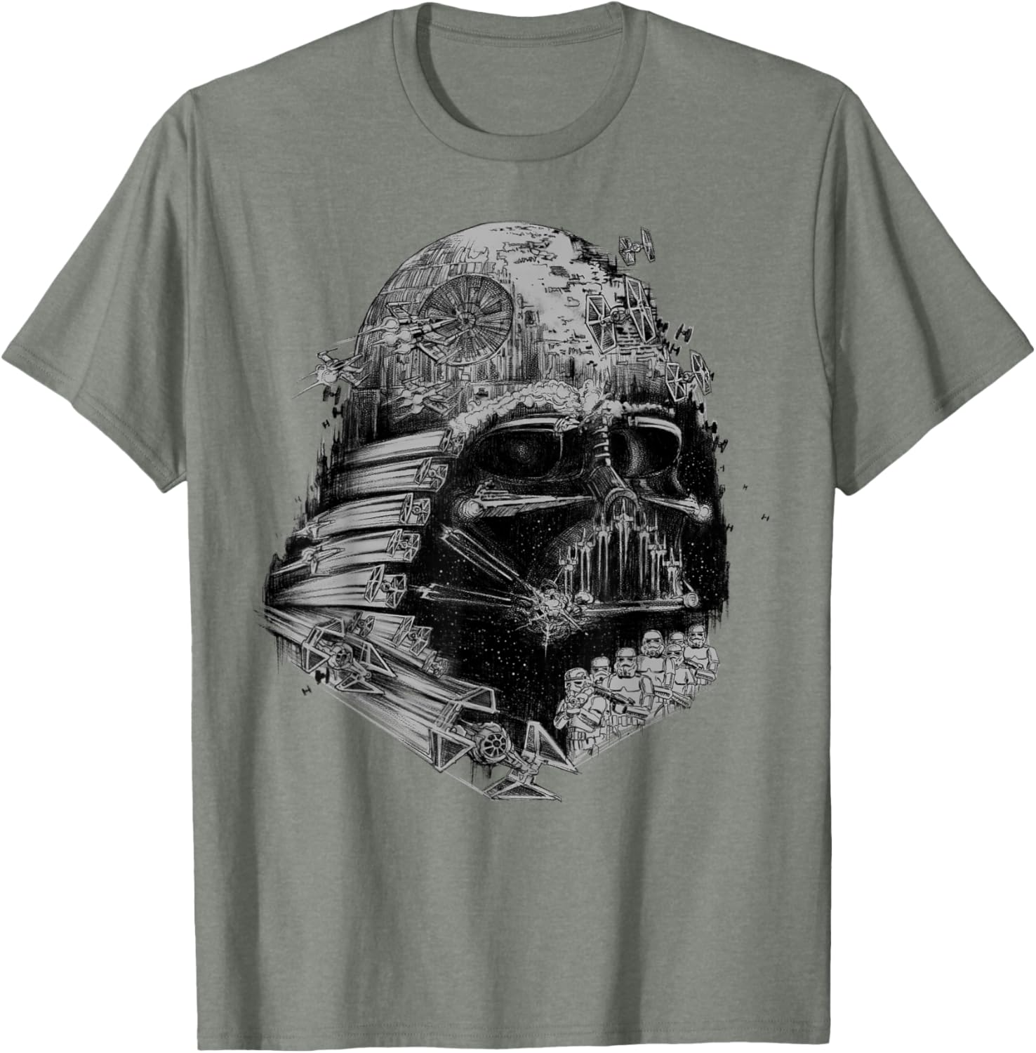 Darth Vader Build The Empire Graphic T-Shirt for Star Wars Fans - 5