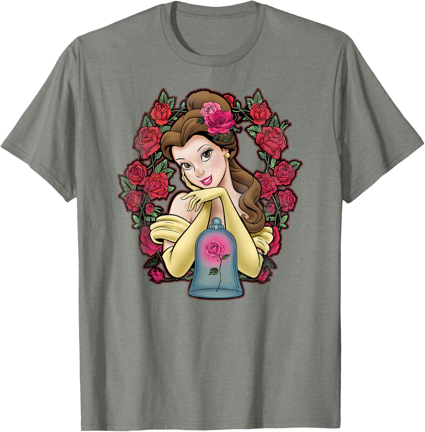 Disney Beauty and the Beast Belle Roses Graphic T-shirt for Fans - 9