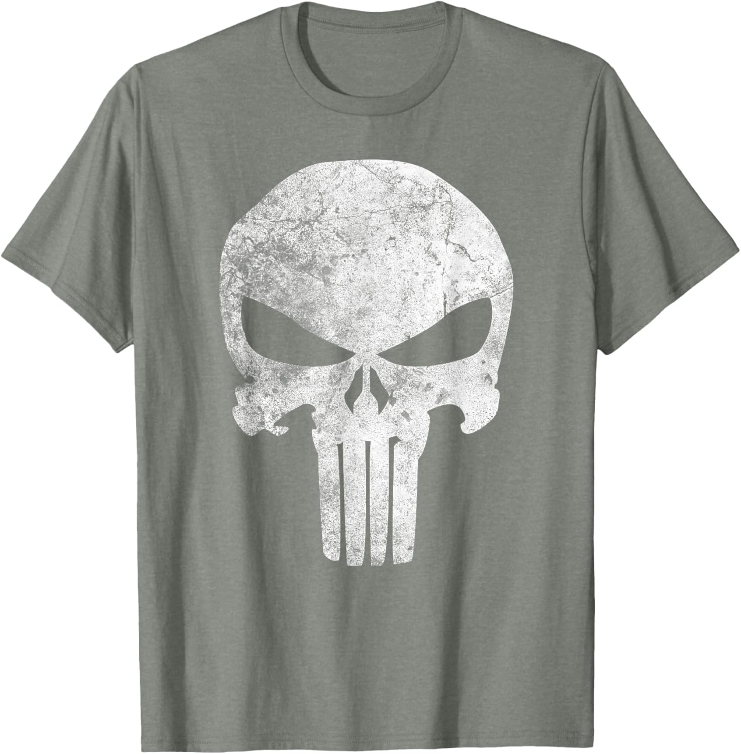 Marvel Punisher Skull Distressed T-Shirt for Fans of Comic Style - 1