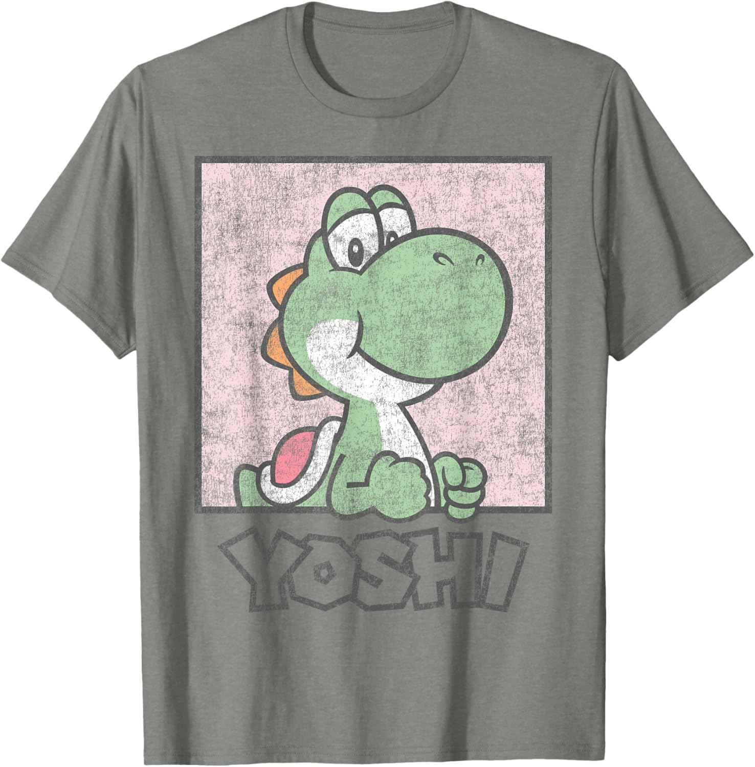 Super Mario Yoshi Pastel Pink Portrait T-Shirt for Fun Casual Style - 2