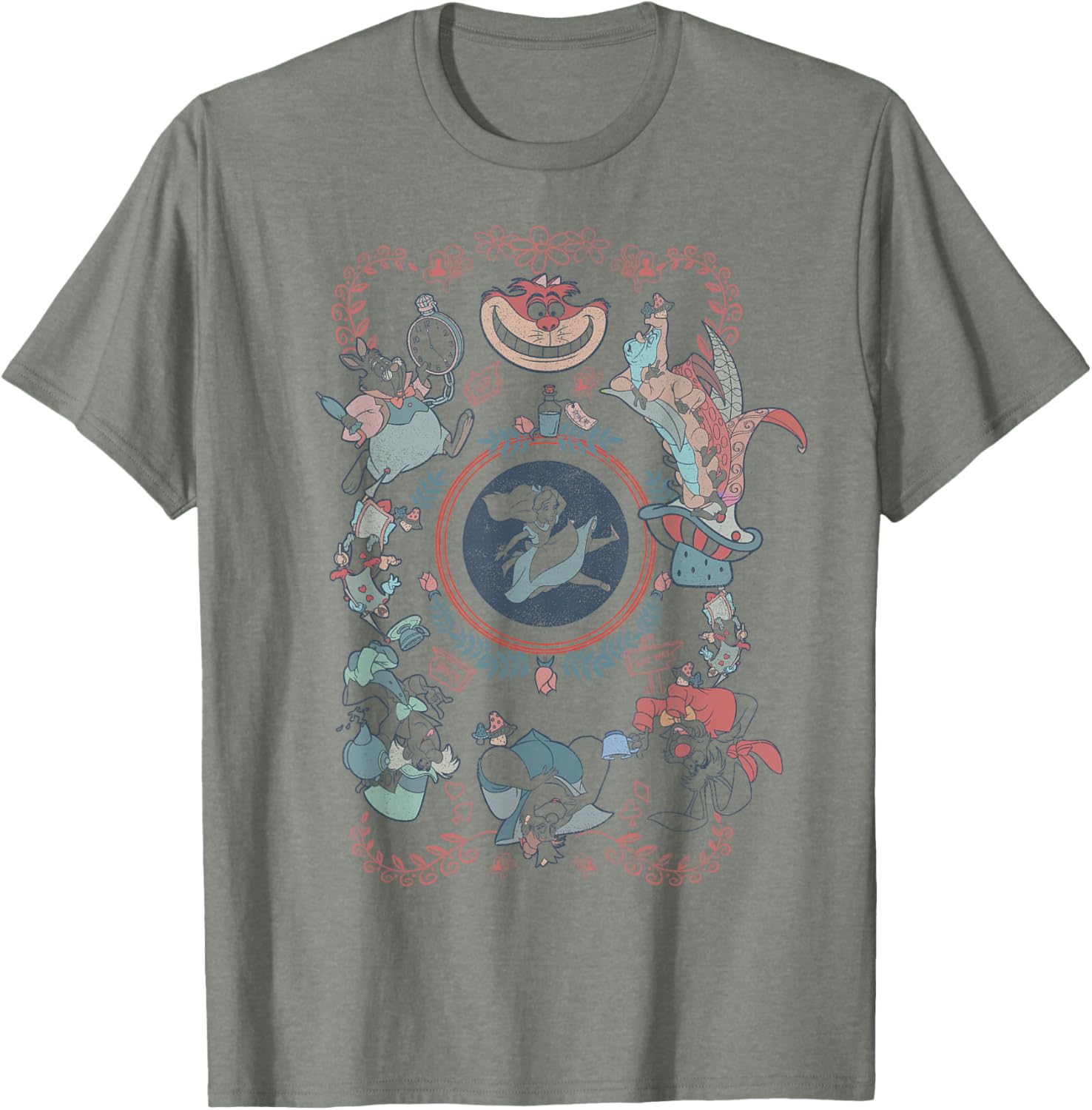 Disney Alice in Wonderland Card Style Mashup T-Shirt for Fans and Collectors - 9