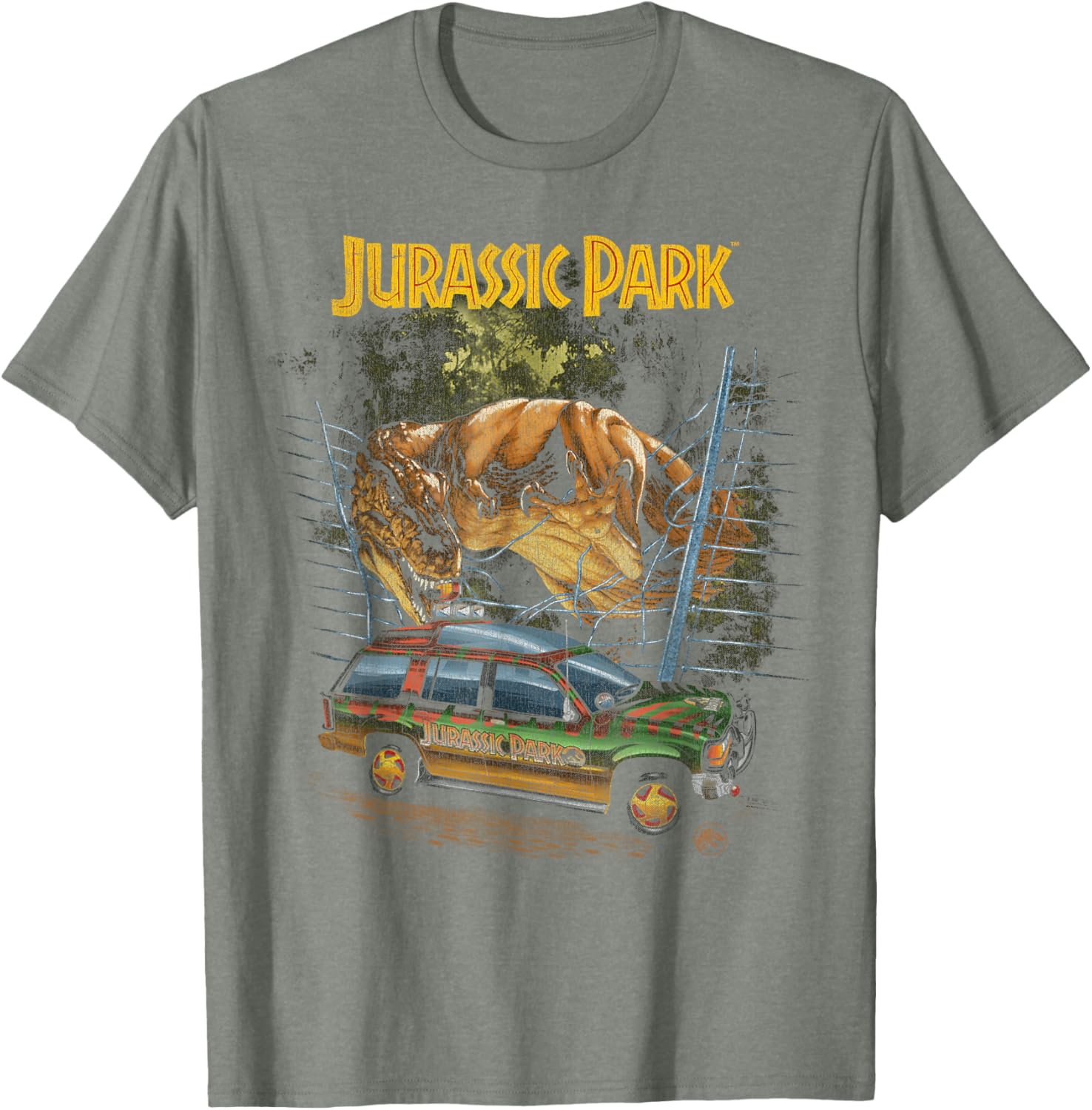 Jurassic Park Vintage T-Rex Break Out Tee for Dinosaur Lovers - 5