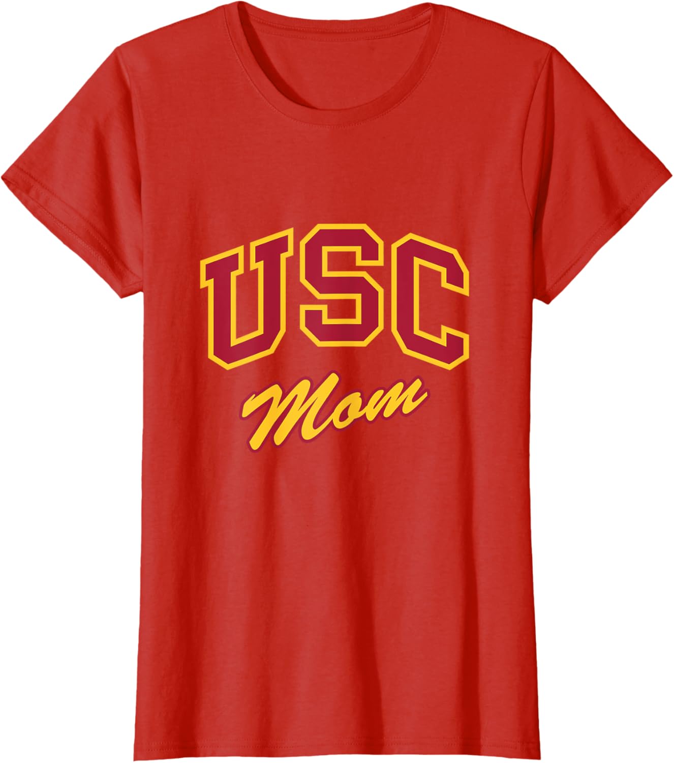 USC Mom Retro Script T-Shirt Perfect for Sports and Outdoor Activities - 1