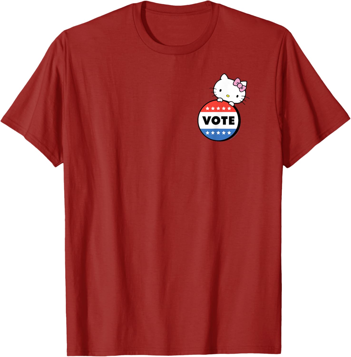 Hello Kitty Vote Button T-Shirt for Fun Fashion and Cute Style - 3