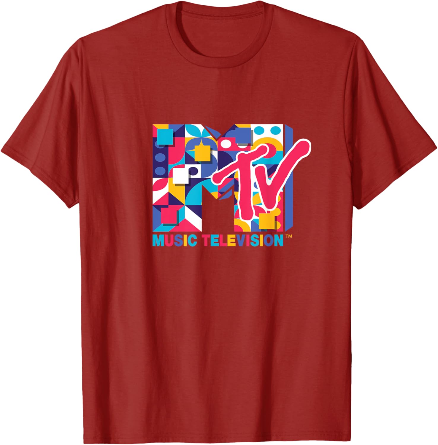Colorful MTV Logo Geometric Symbols T-Shirt by Mademark - Stylish Apparel - 4