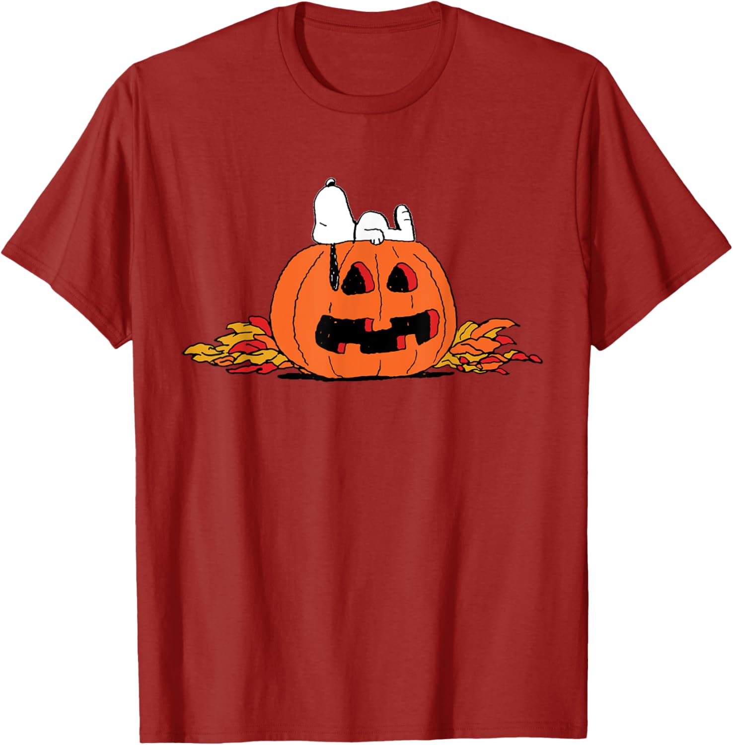 Peanuts Snoopy Lantern Halloween T-Shirt Fun and Festive Apparel - 8