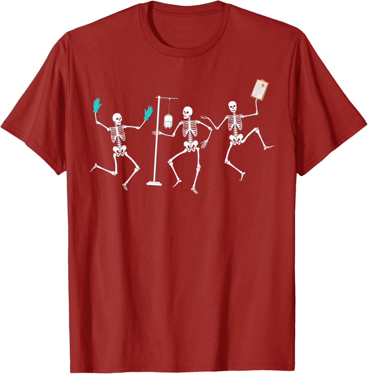 Funny Nurse Skeleton Halloween T-Shirt for Healthcare Workers - 12