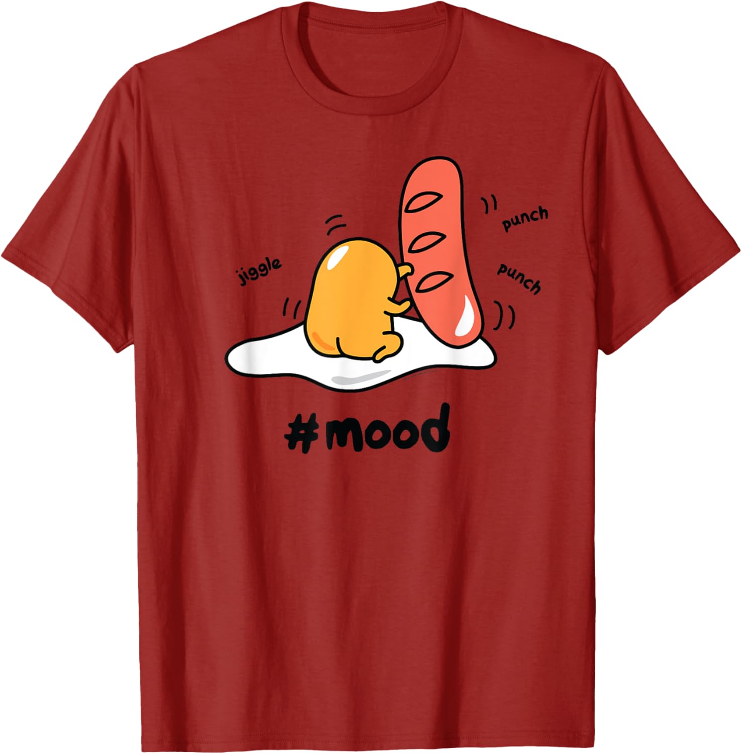 Gudetama Lazy Egg Mood Boxing Punching Hot Dog T-Shirt for Fun Style - 2