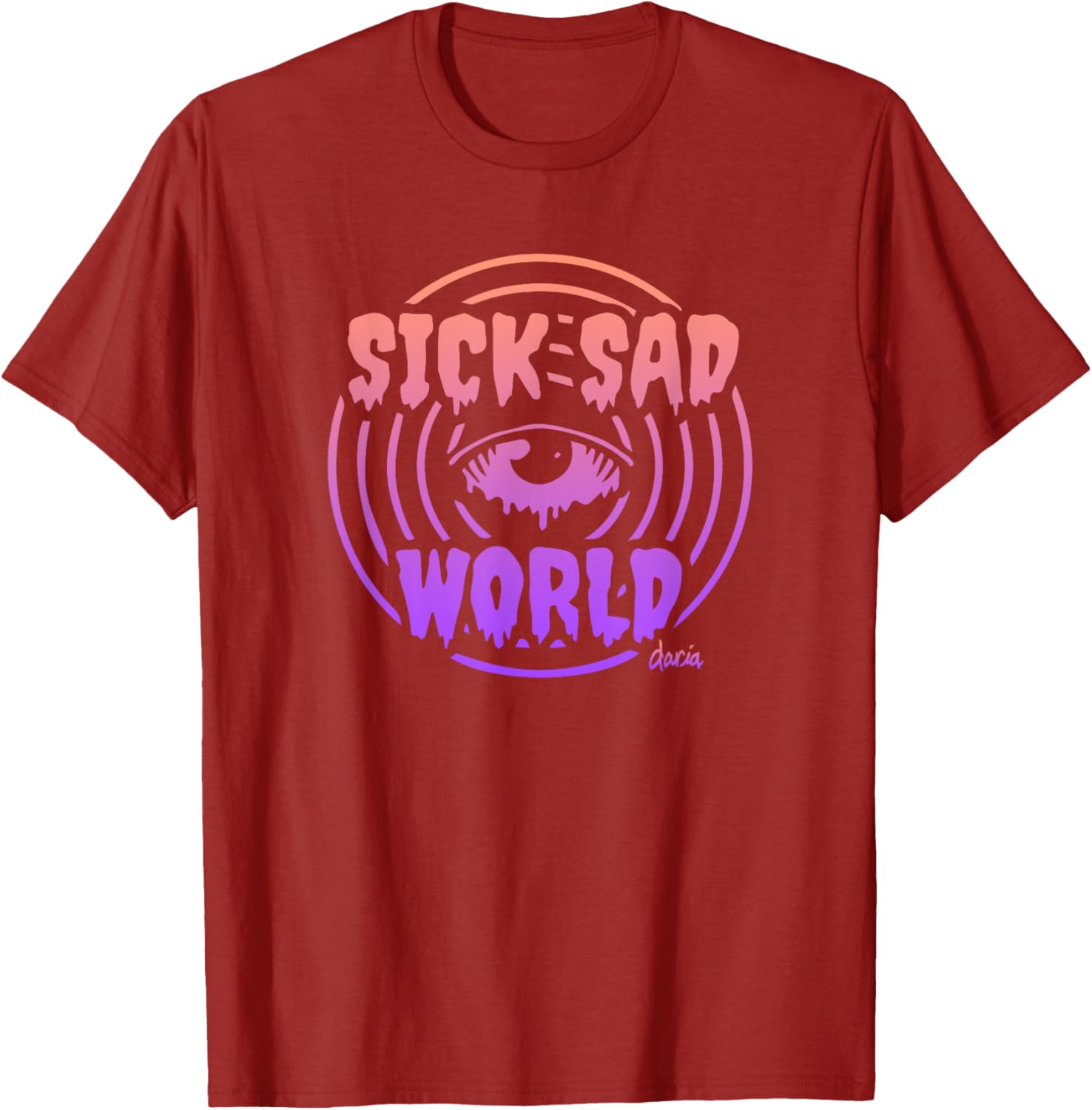 Mademark x Daria Sick Sad World Gradient T-Shirt for Trendy Fashion Lovers - 16