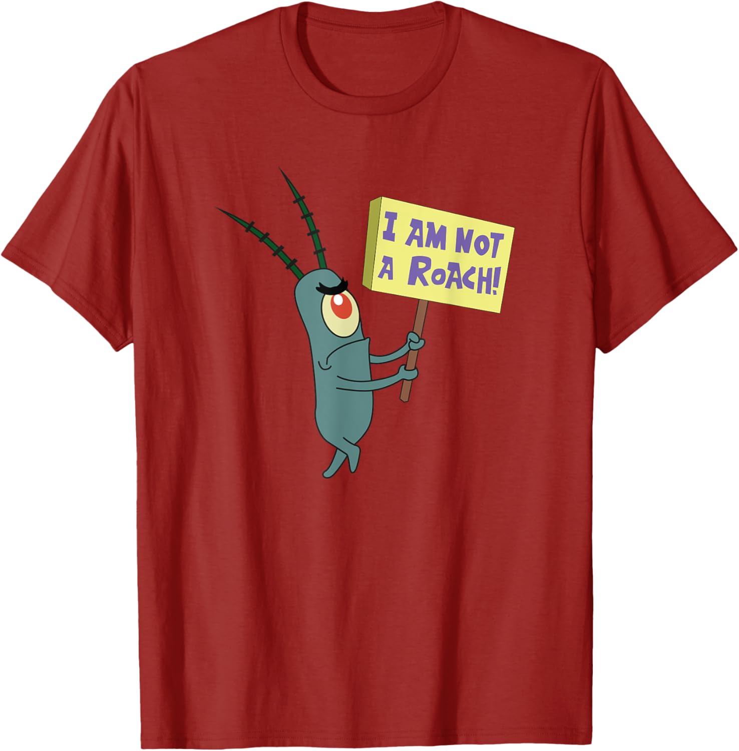 Mademark SpongeBob SquarePants Plankton Not a Roach T-Shirt for Fans - 9