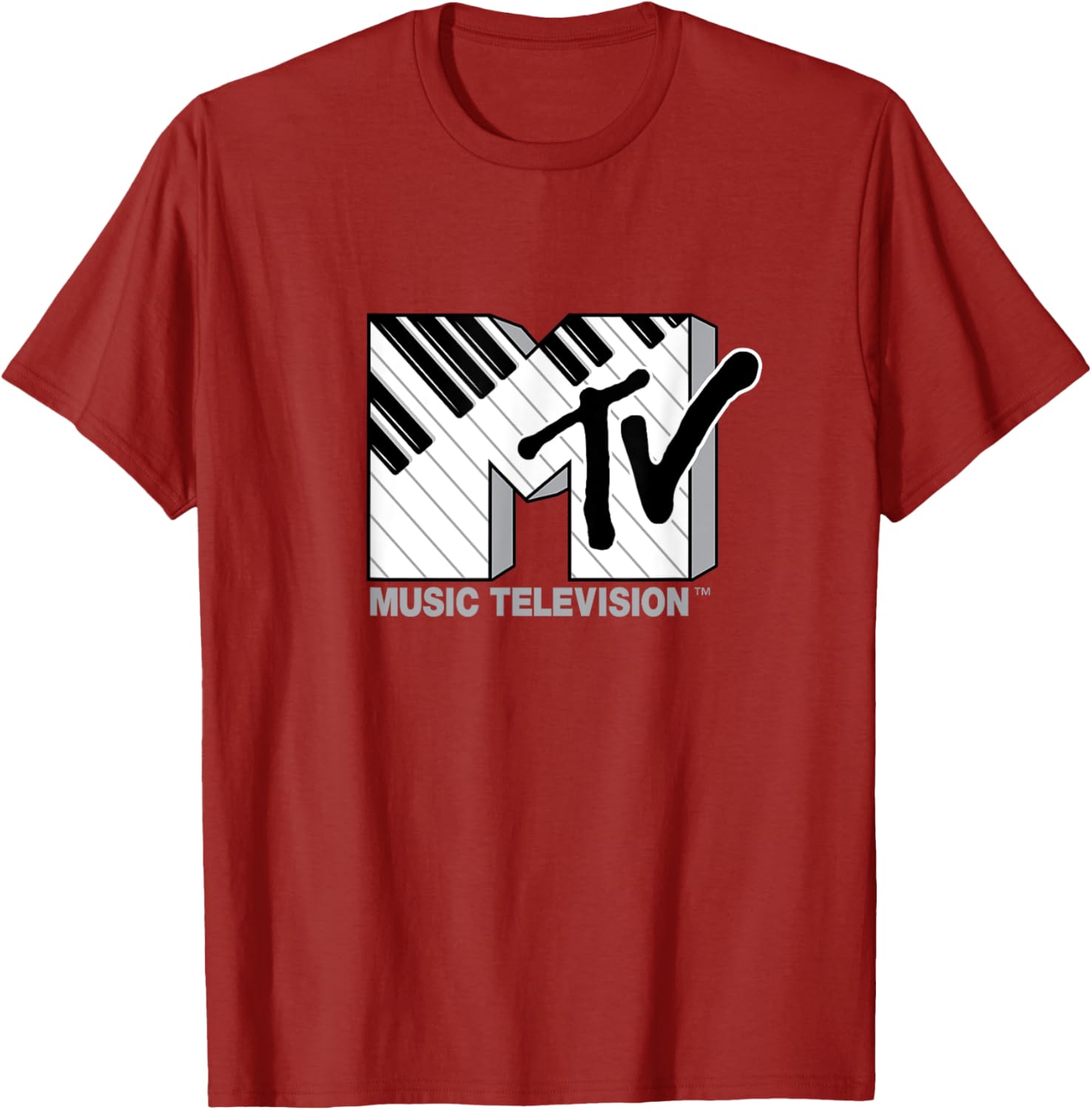 Mademark x MTV Official Logo T-Shirt with Black and White Piano Keys - 23