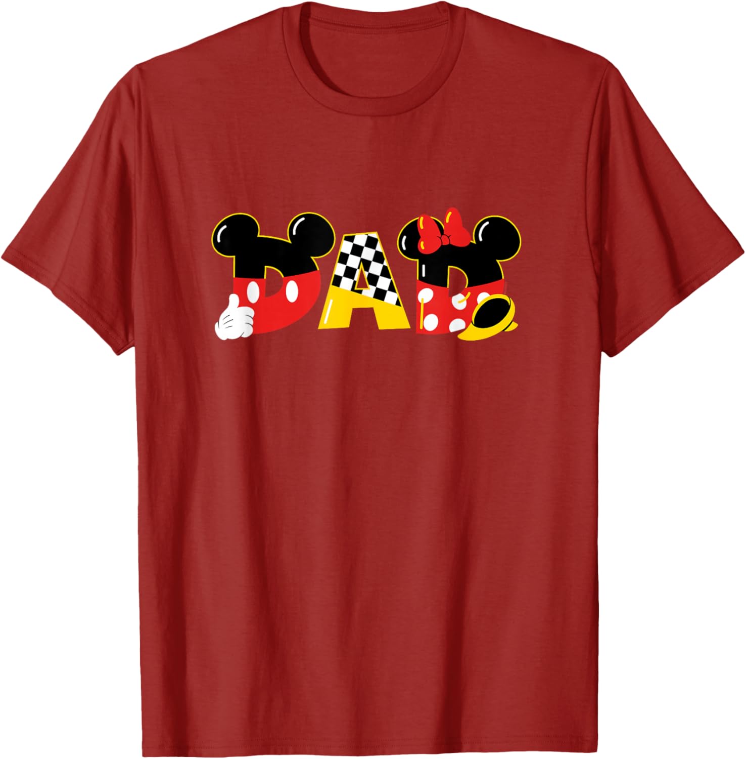 Disney Mickey and Minnie Mouse Dad T-Shirt for Father's Day Birthday Gift - 24