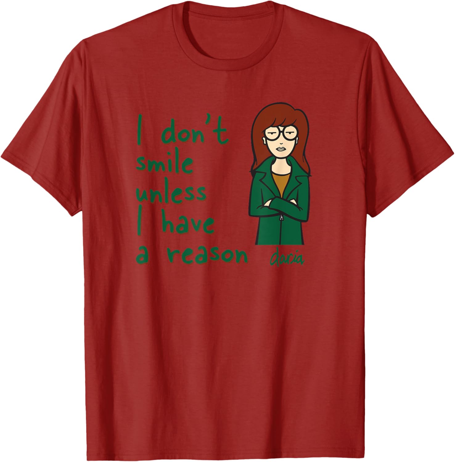 Mademark x Daria I Don't Smile Unless I Have a Reason T-Shirt Guide - 10