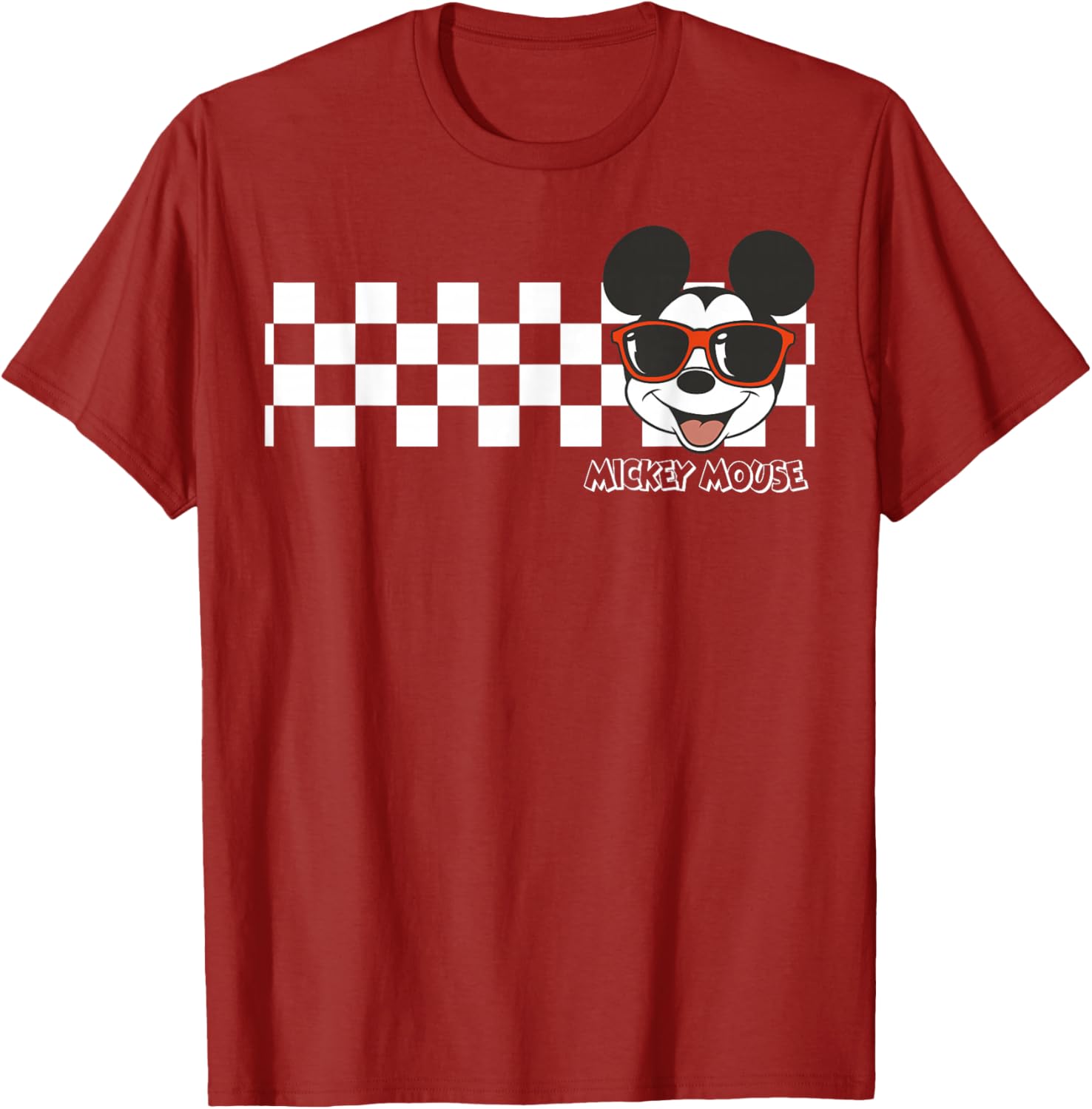 Disney Mickey Mouse Checkerboard Stripe T-Shirt for Kids and Adults - 3