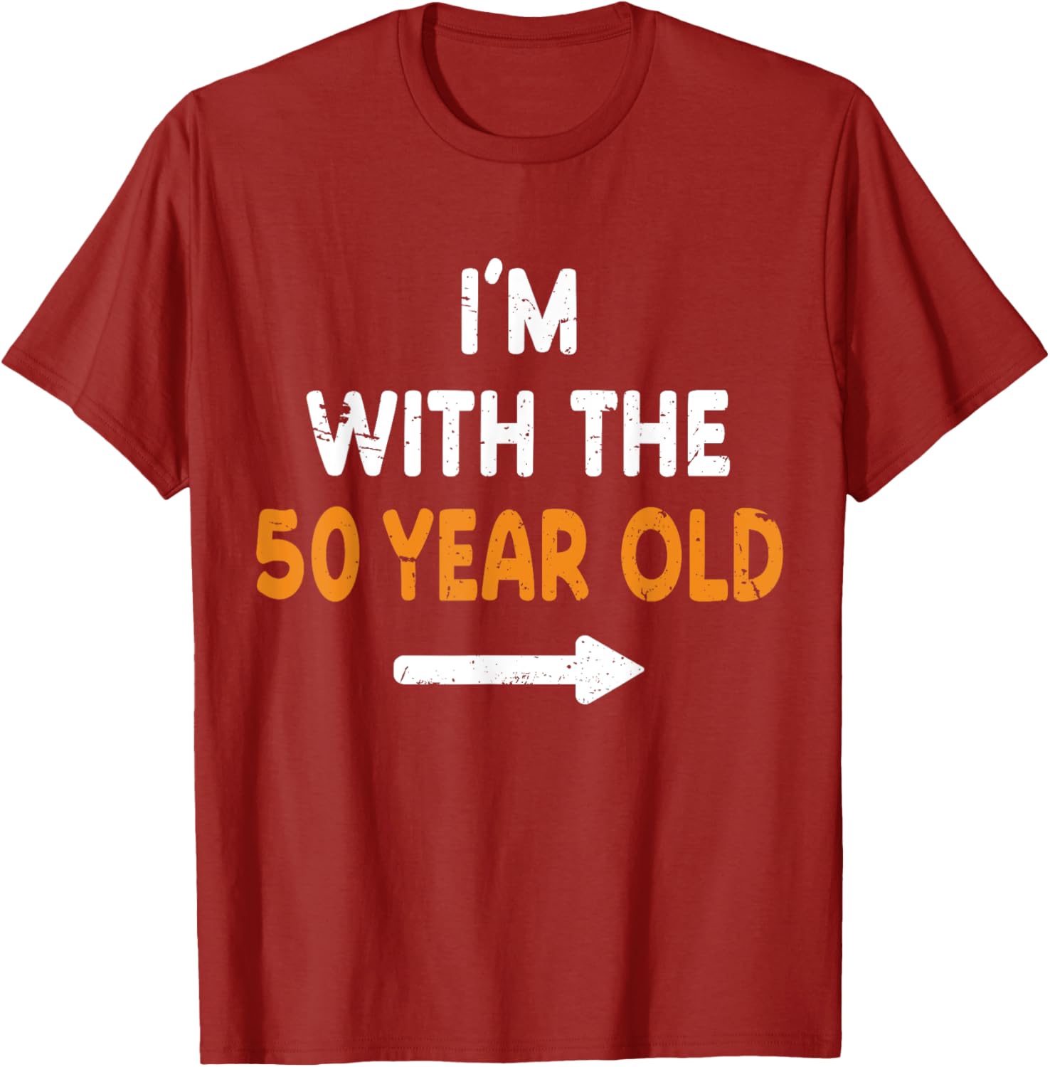 I'm With The 50 Year Old Halloween Costume T-Shirt for Easy Matching Fun - 3