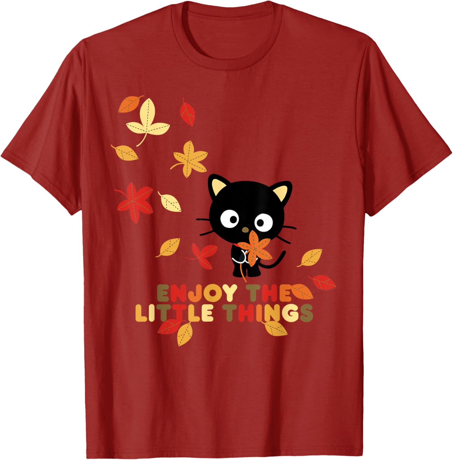 Chococat Enjoy The Little Things Fall Leaves T-Shirt for Everyone - 15