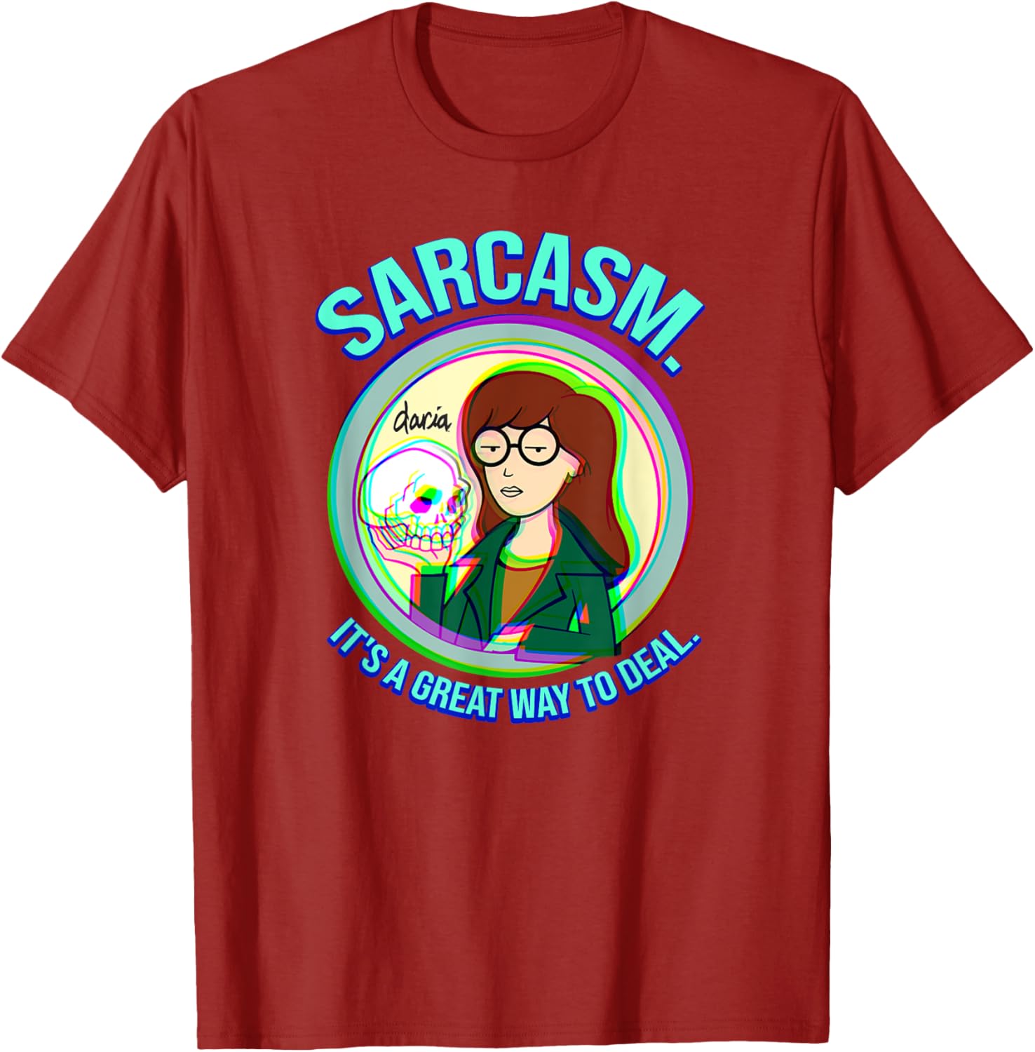 Mademark x Daria Sarcasm Graphic Tee for Casual Style and Humor - 4