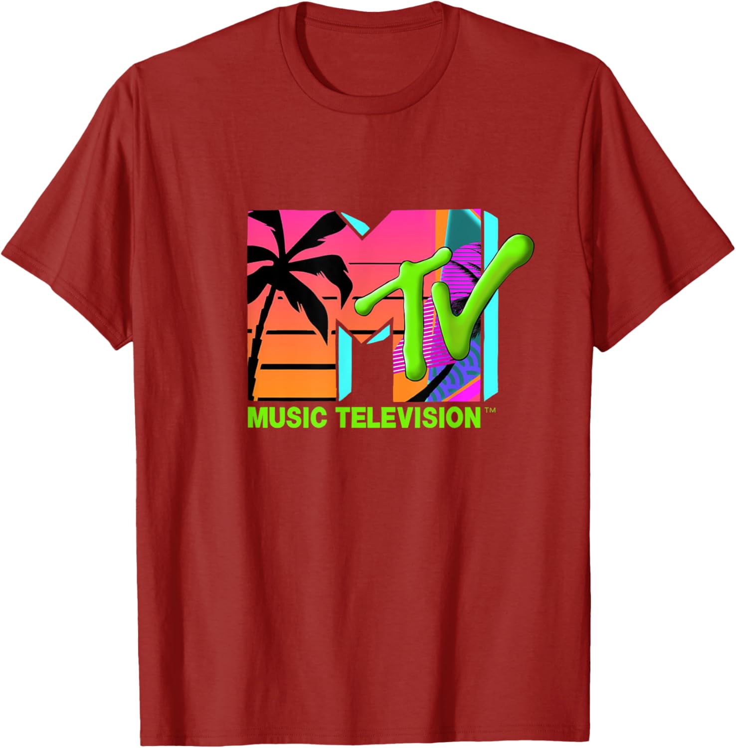 Mademark x MTV Retro Palms Paradise T-Shirt - Official MTV Logo Design - 13