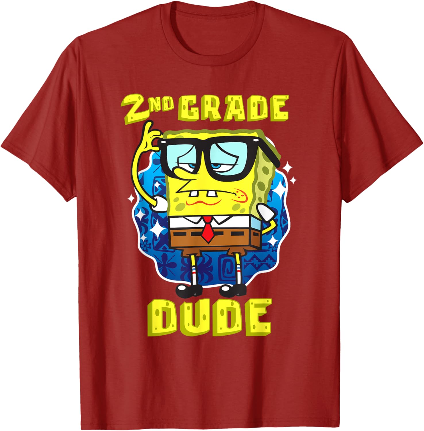 Mademark SpongeBob SquarePants 2nd Grader Dude Glasses T-Shirt for Kids - 6