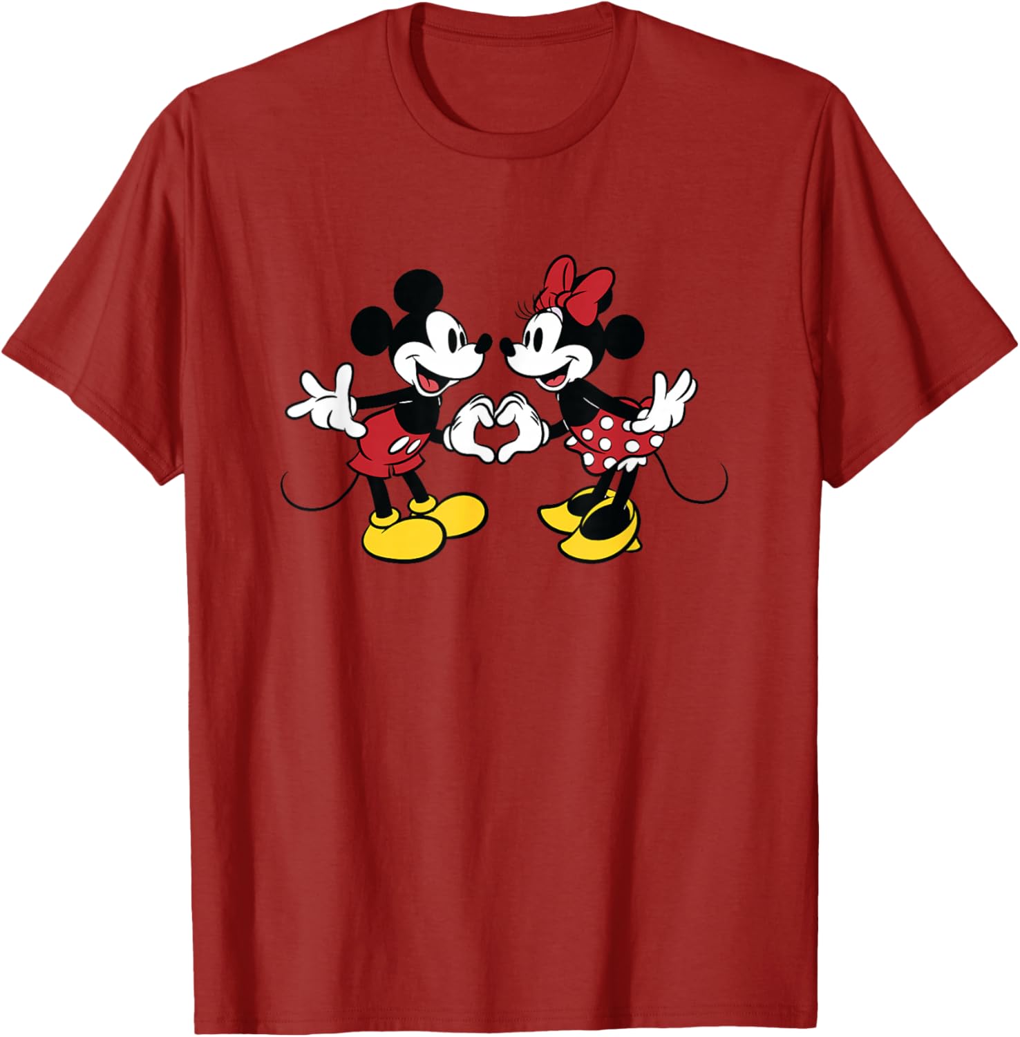 Disney Mickey and Friends Valentine Heart T-Shirt for Couples and Fans - 8