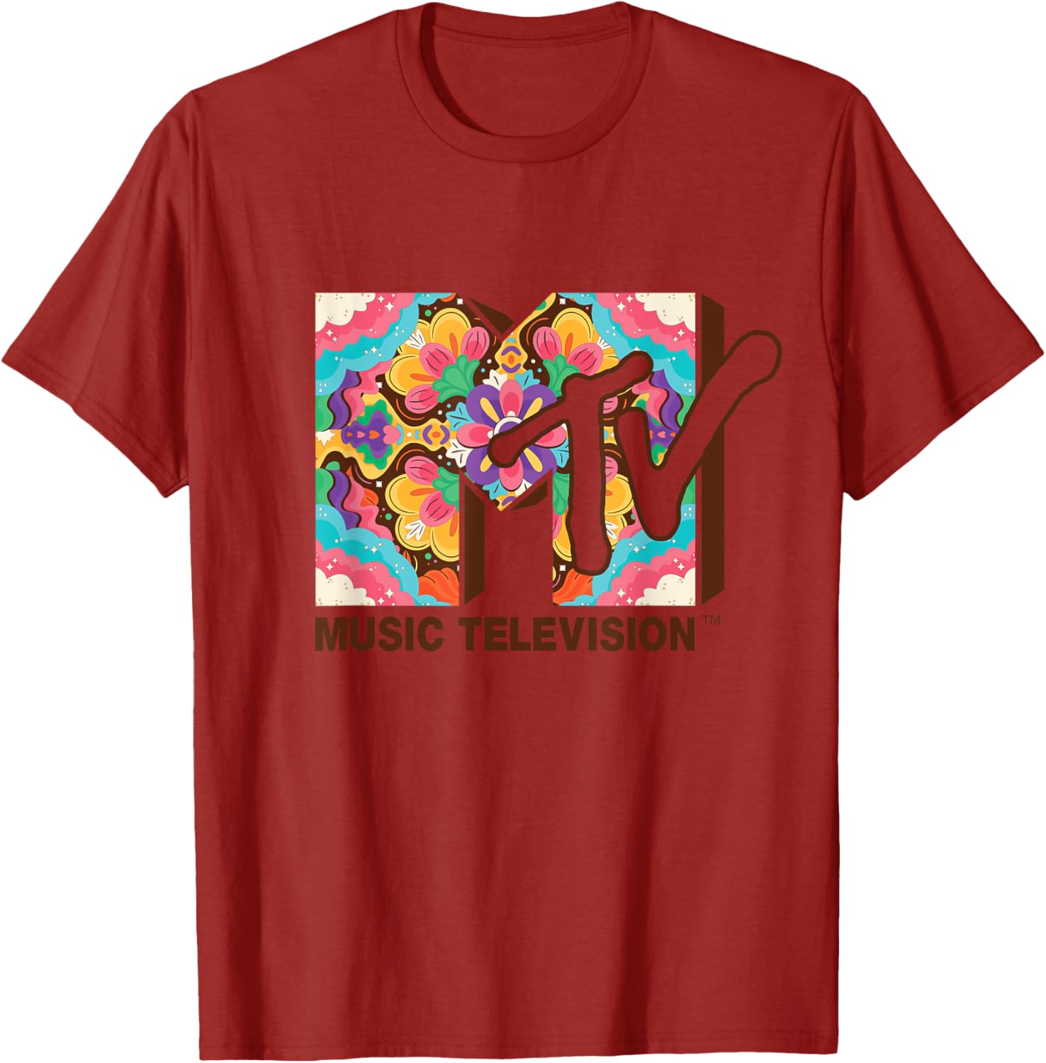 Mademark x MTV Flower Power Mandala Logo T-Shirt for Stylish Fans - 1