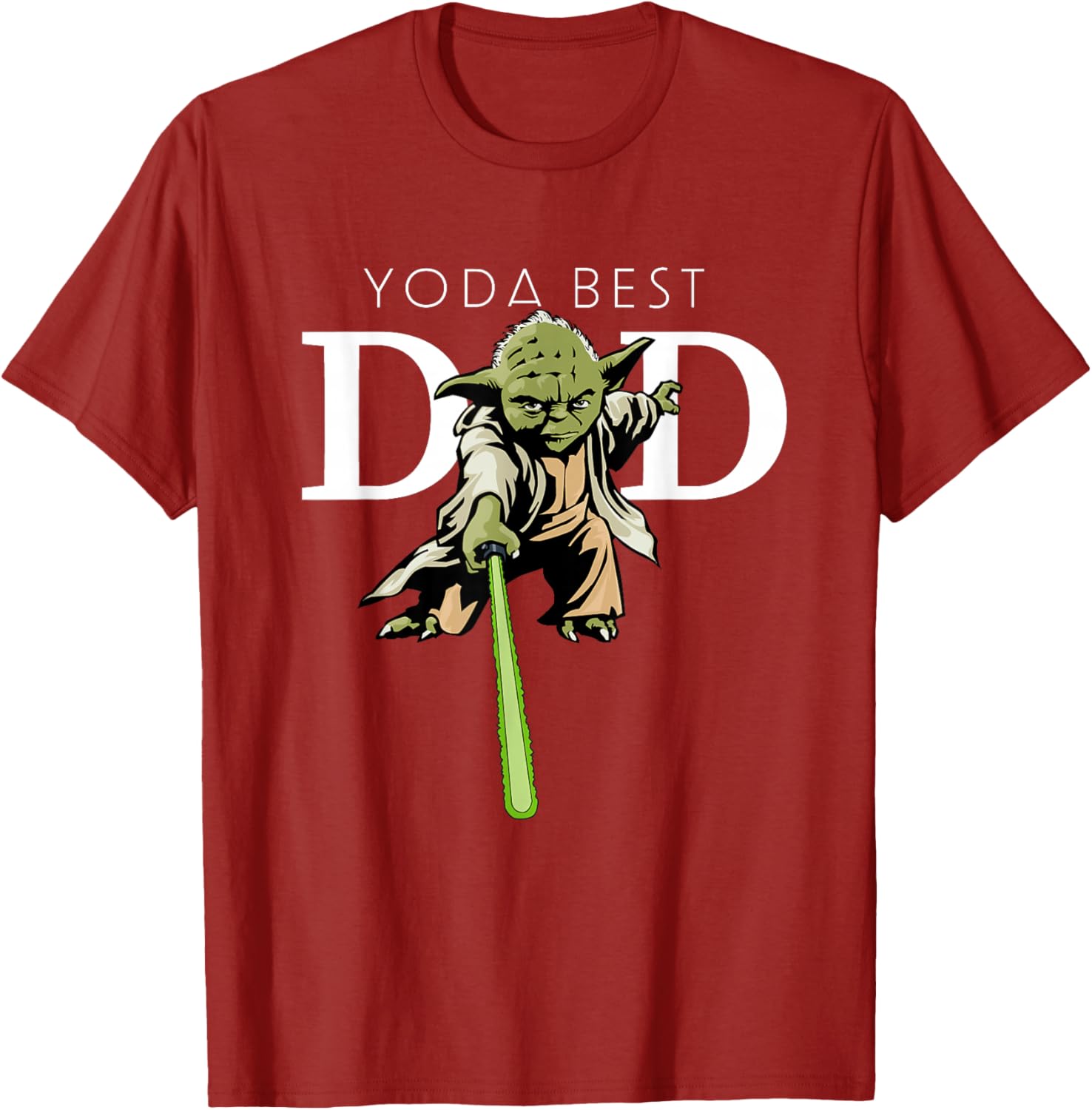 Star Wars Yoda Lightsaber Best Dad Father's Day T-Shirt for Dads - 16