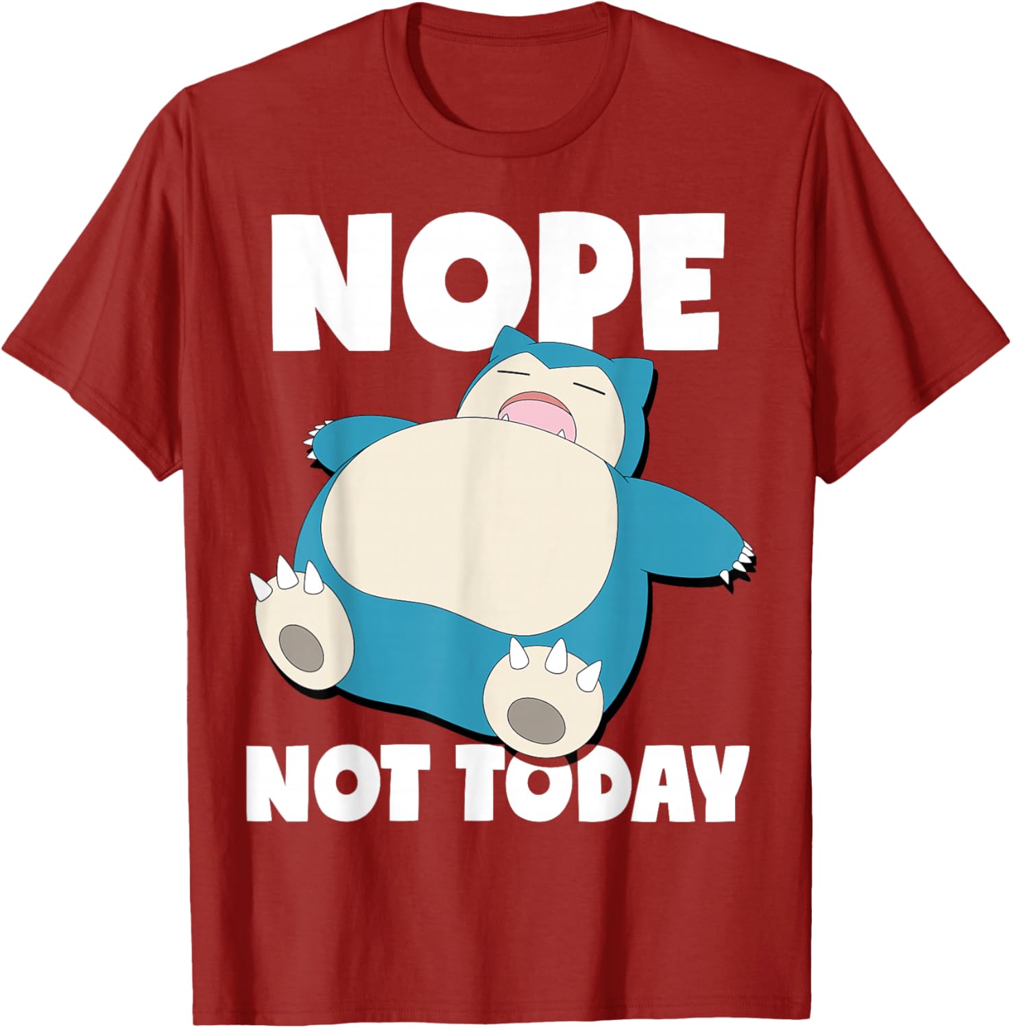 Snorlax Sleeping Nope Not Today T-Shirt for Pokémon Fans - Fun Apparel - 9
