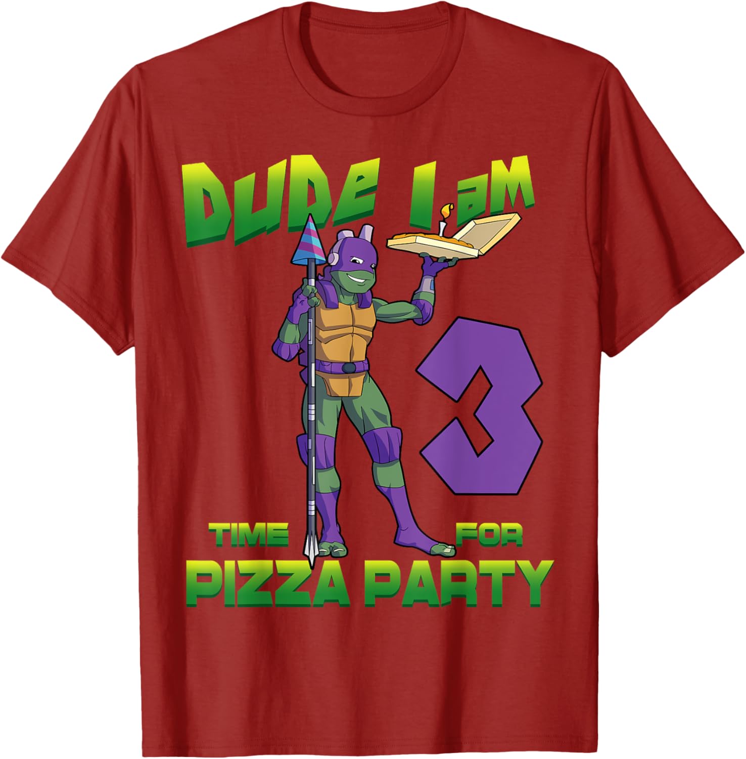 Mademark TMNT Donnie Pizza Birthday T-Shirt for 3 Year Olds - 10