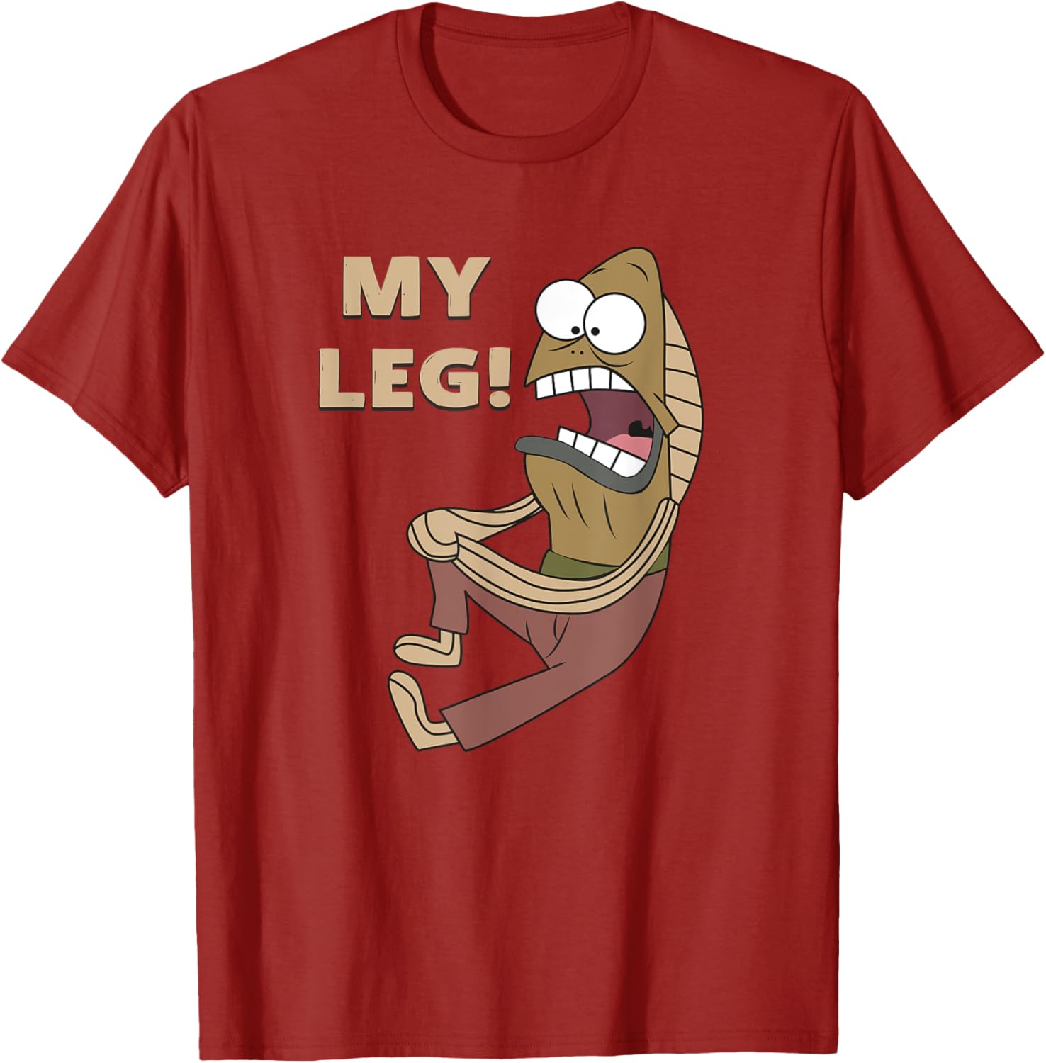 Mademark Fred the Fish My Leg T-Shirt SpongeBob SquarePants Apparel - 4