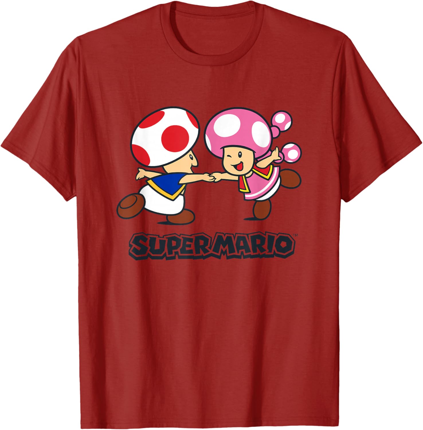 Super Mario Bros Happy Toads Classic Nintendo Duo T-Shirt for Fans - 3