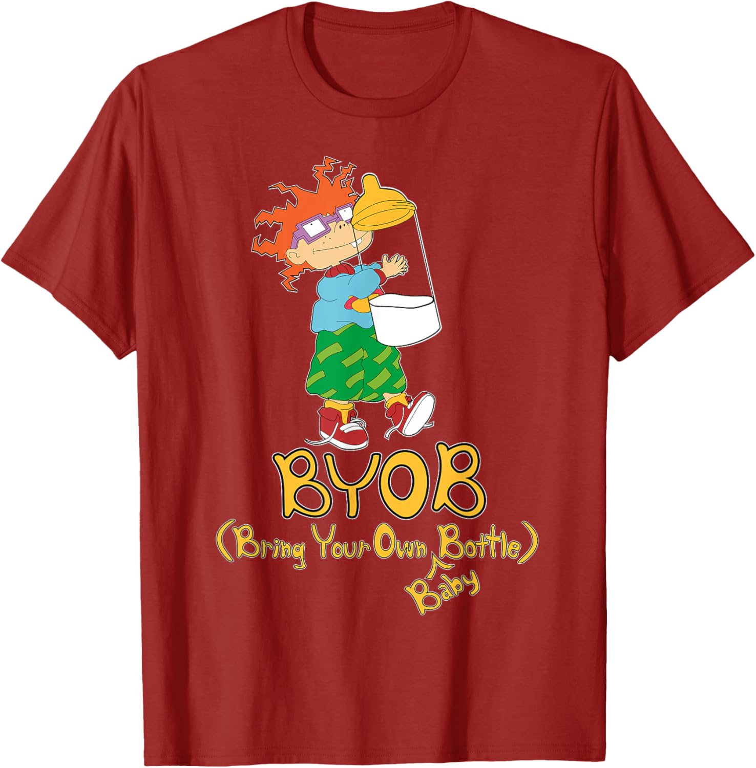 Mademark Rugrats Chuckie BYOB Bring Your Own Baby Bottle T-Shirt - 5