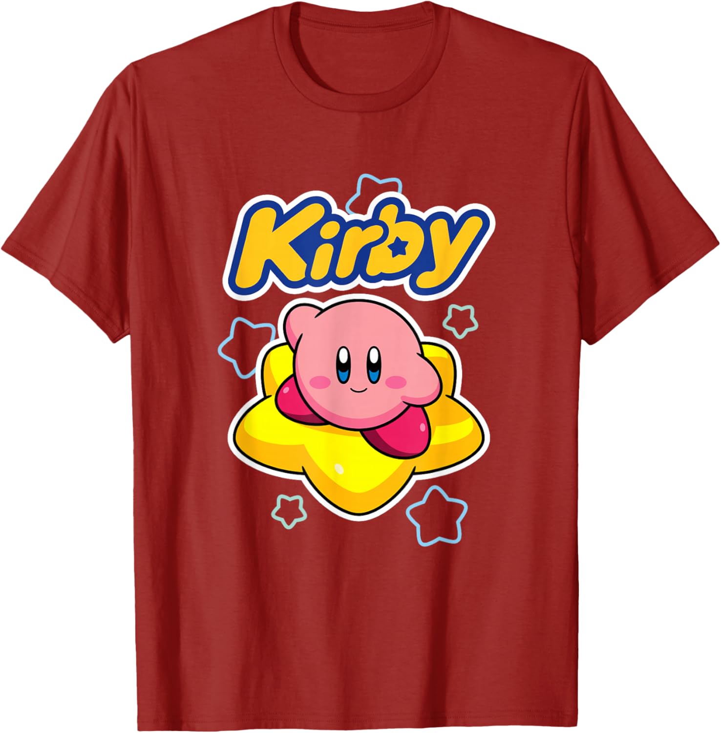 Kirby Big Star Surfing Portrait T-Shirt for Fans of Nintendo Adventure - 17