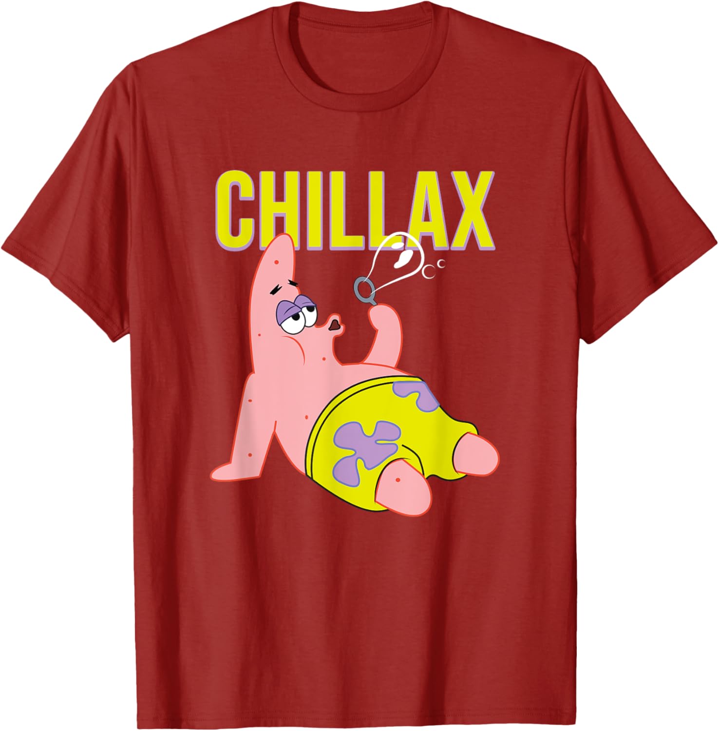 Mademark SpongeBob Patrick Star Chillax T-Shirt for Fun Summer Style - 1
