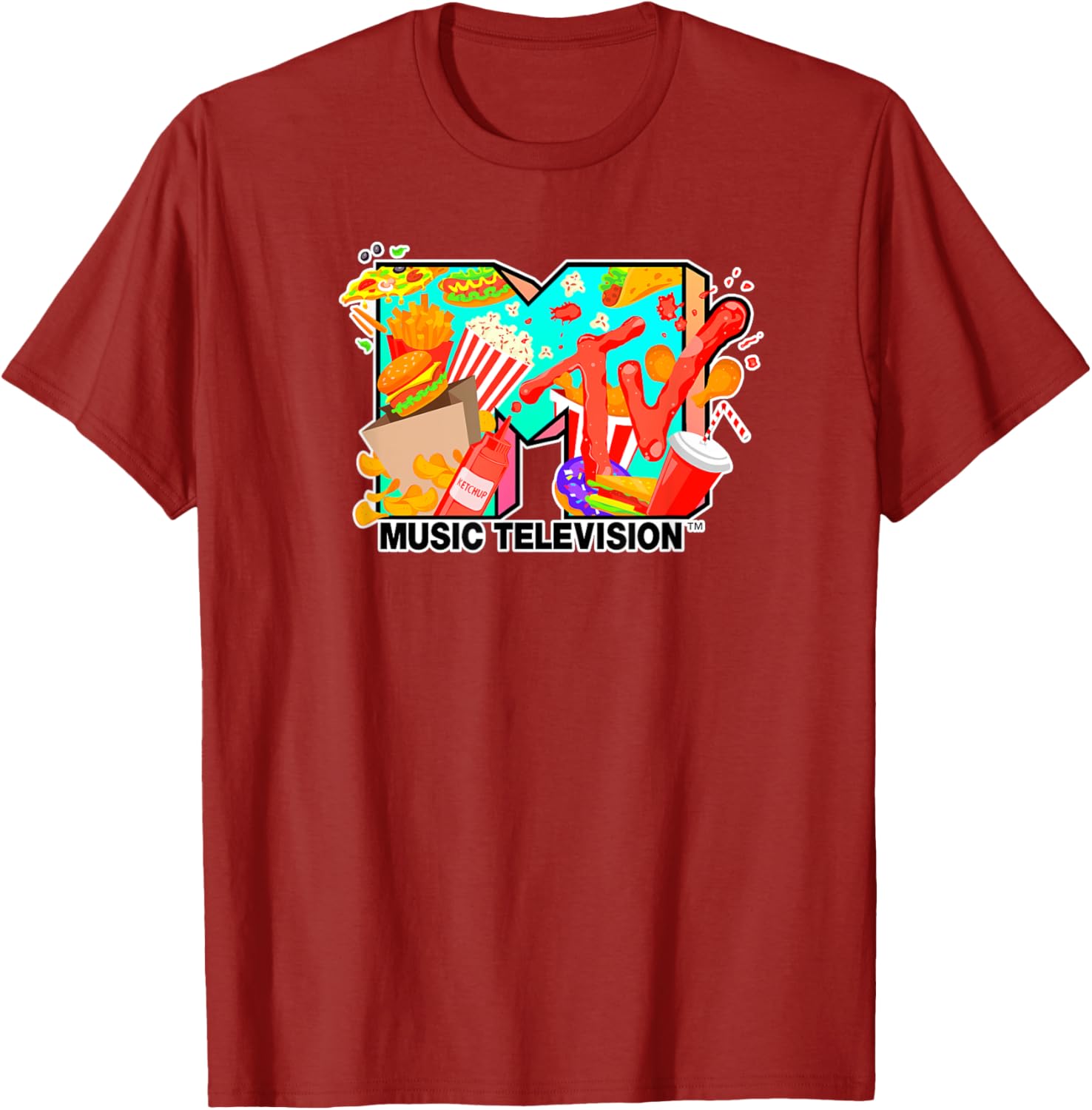 Mademark x MTV Fast Food Lovers T-Shirt for Music Fans and Foodies - 8