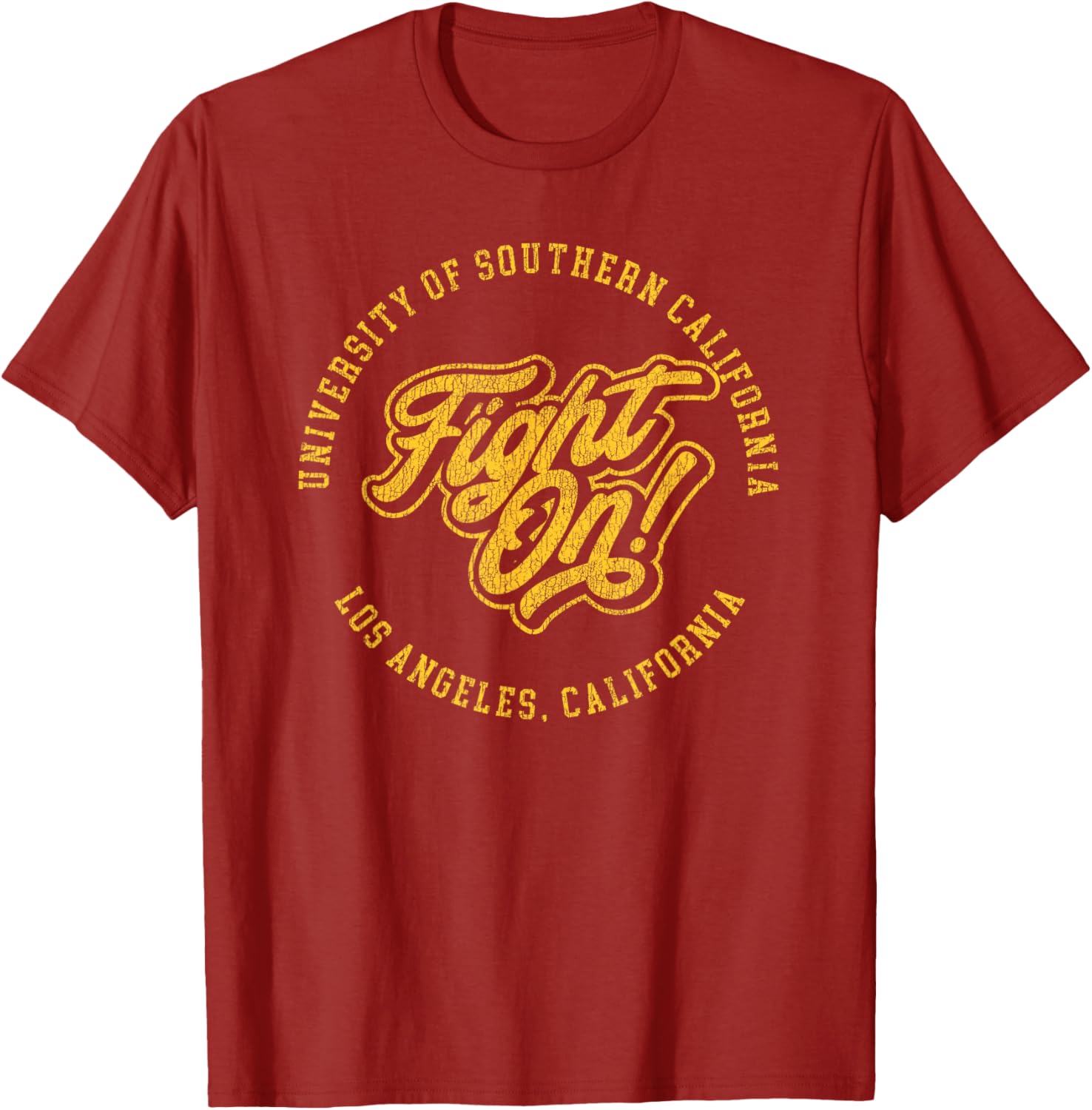 USC Fight On Vintage Script T-Shirt for Sports Fans and Alumni - 6
