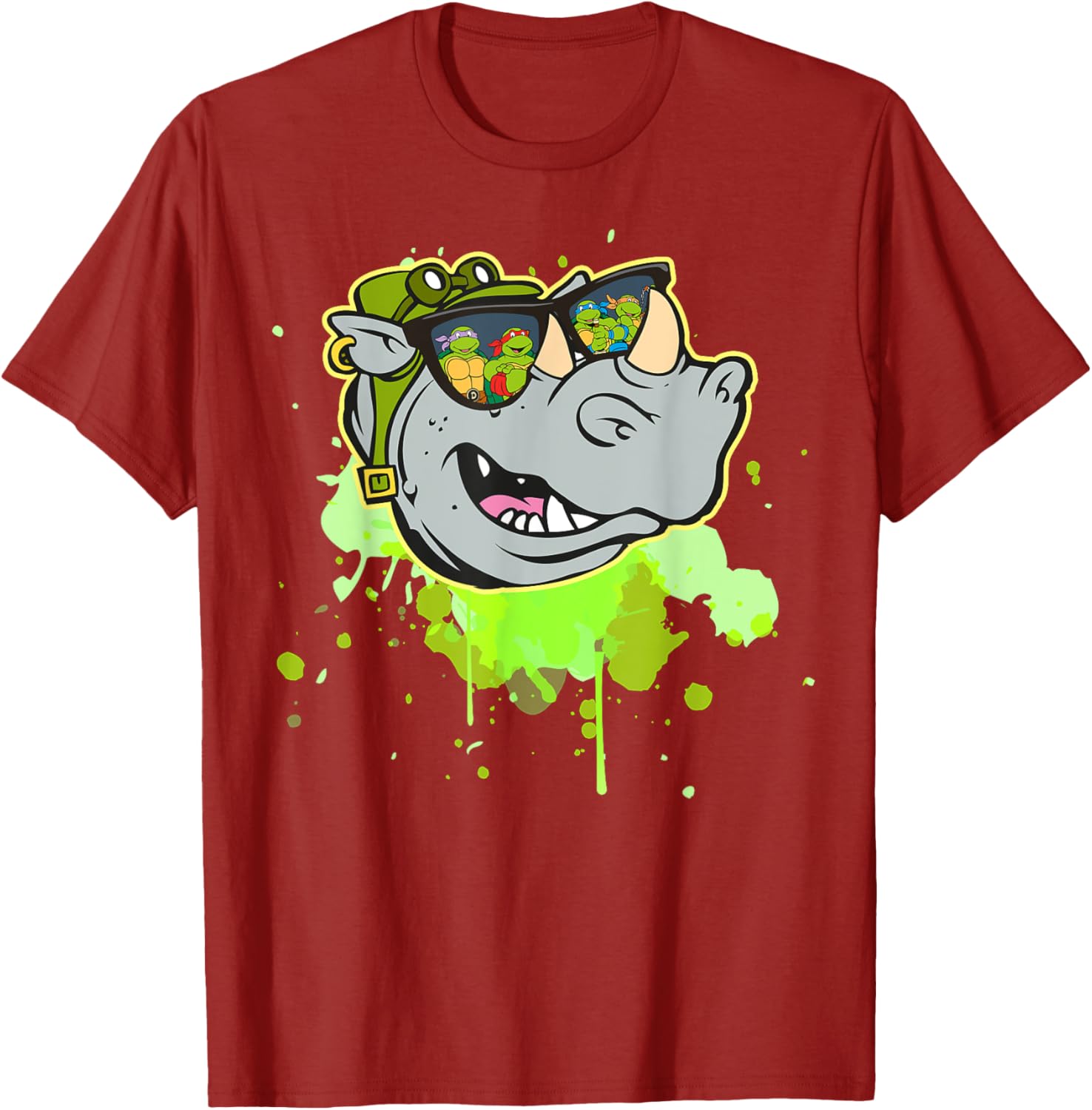Bebop TMNT Reflection in Sunglasses T-Shirt for Fun Turtle Fans - 9