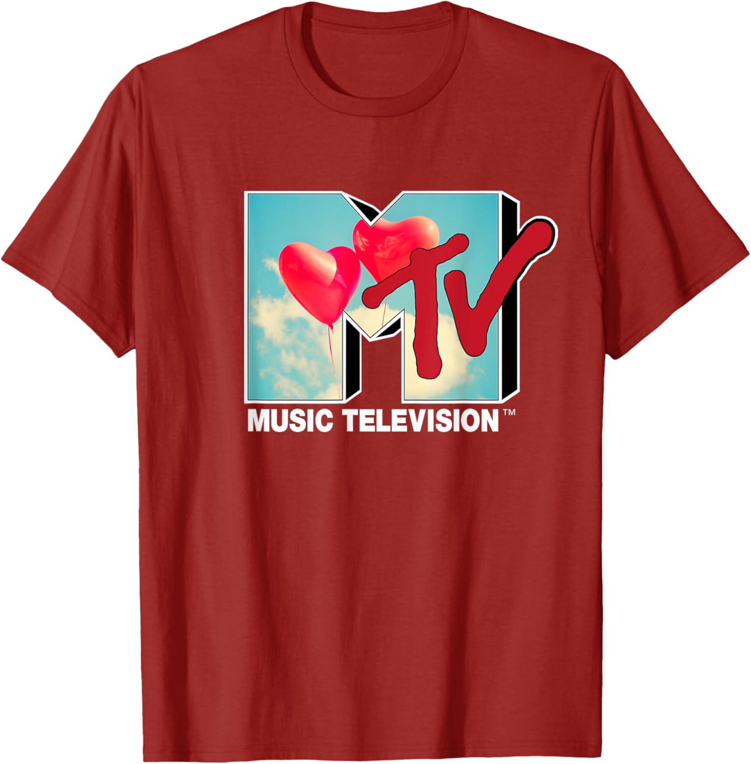 Mademark x MTV Red Heart Balloon T-Shirt for Trendy Fashion Lovers - 8