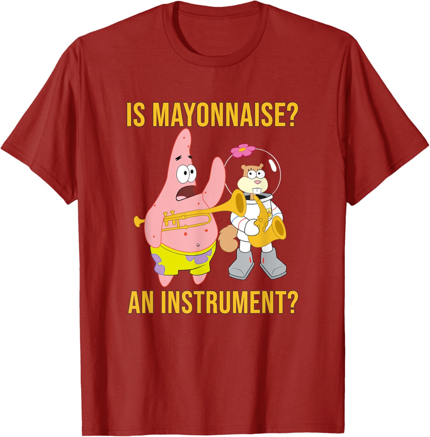 Mademark x SpongeBob Patrick & Sandy Mayonnaise Instrument T-Shirt - 1