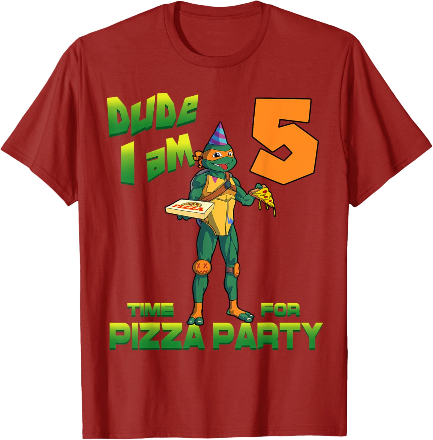 Mademark Teenage Mutant Ninja Turtles Michelangelo Pizza Party T-Shirt - 20