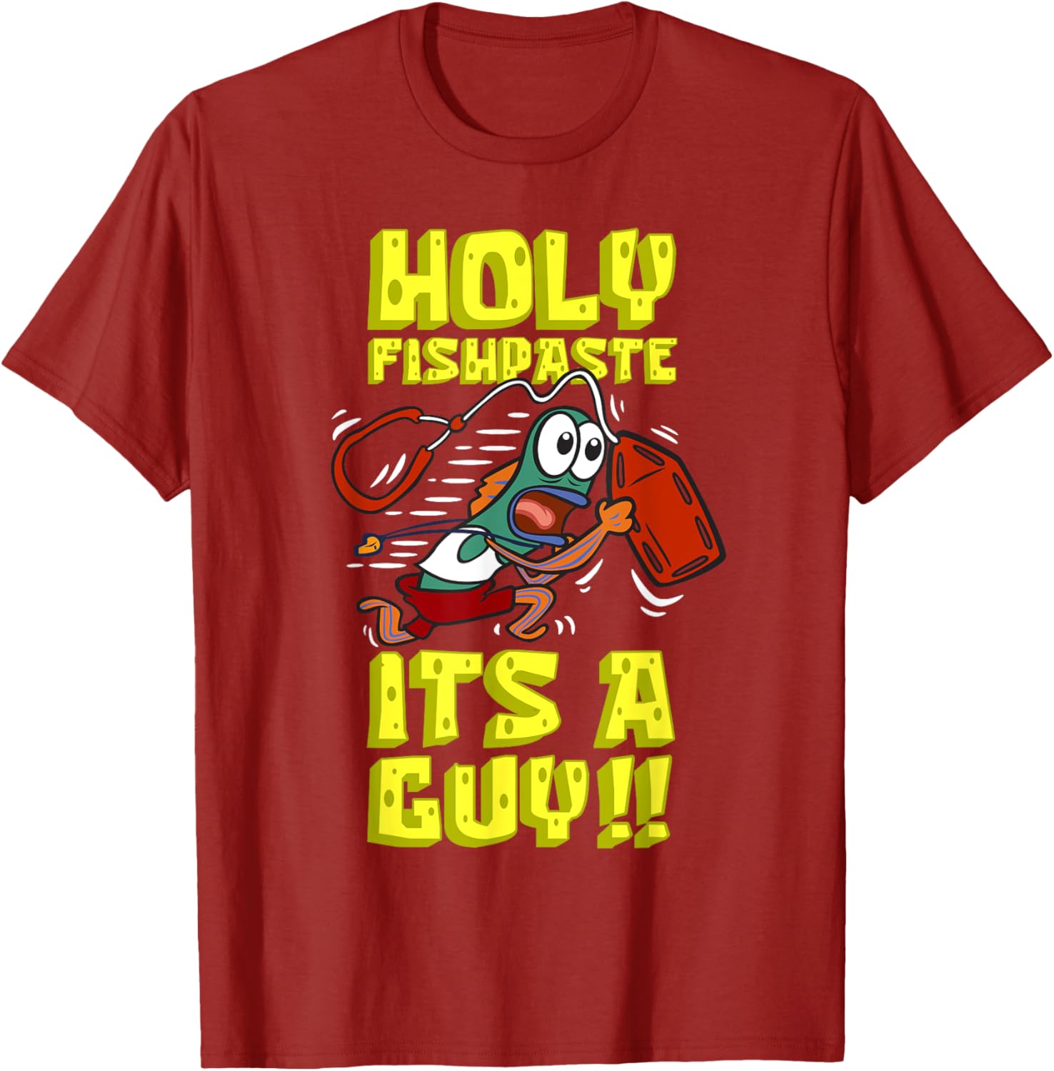 Mademark SpongeBob SquarePants Holy Fishpaste Guy T-Shirt for Fun Style - 4