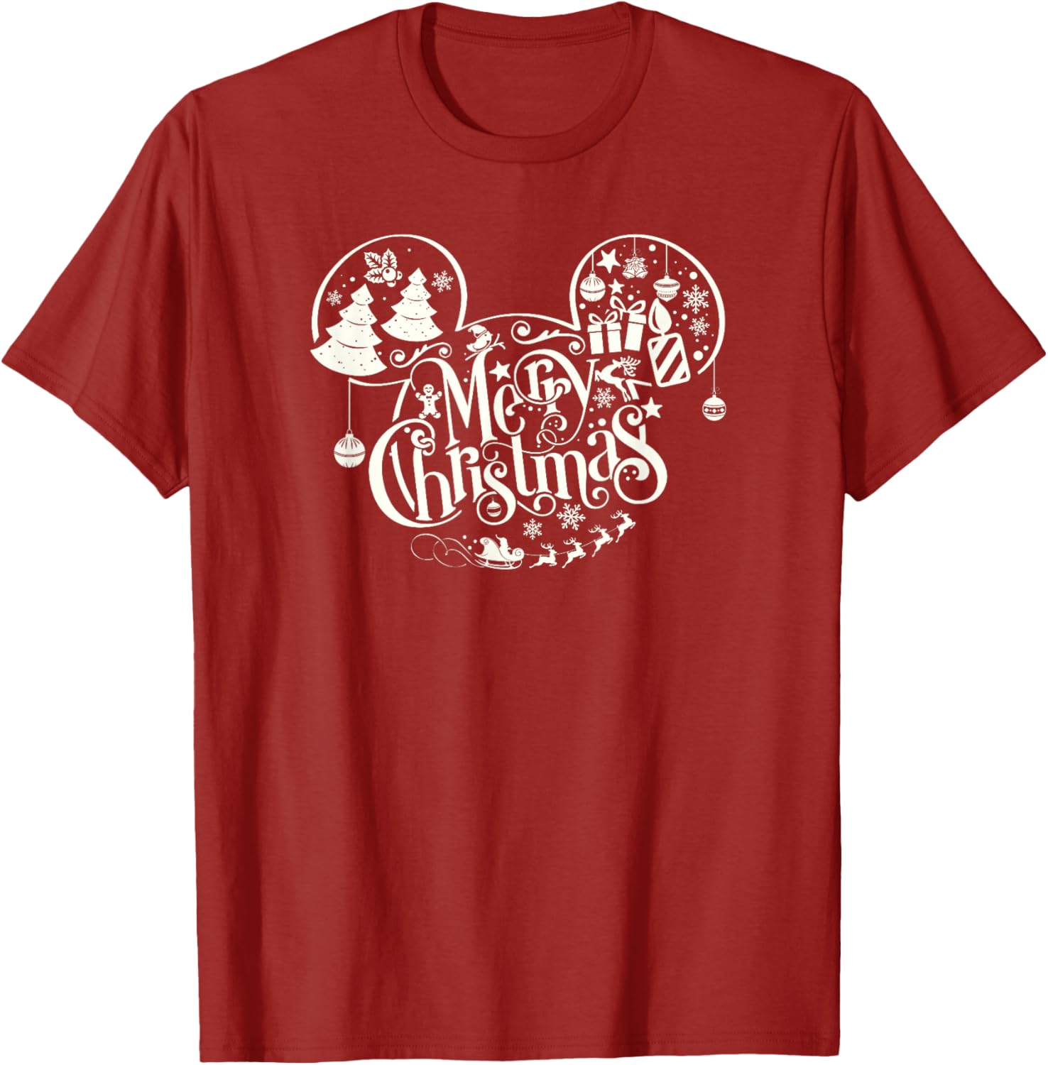 Merry Mickey Ears T-Shirt | Disney Christmas Clothing for Kids & Adults - 7