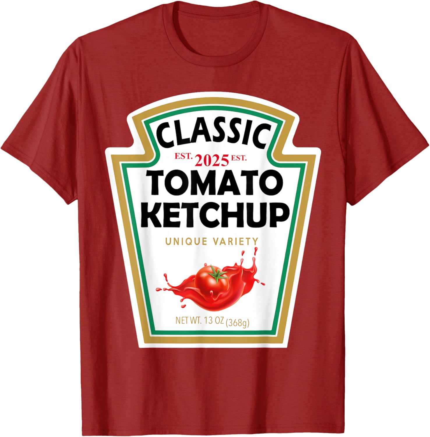 Red Ketchup Halloween Costume T-Shirt for Fun Group Celebrations - 1