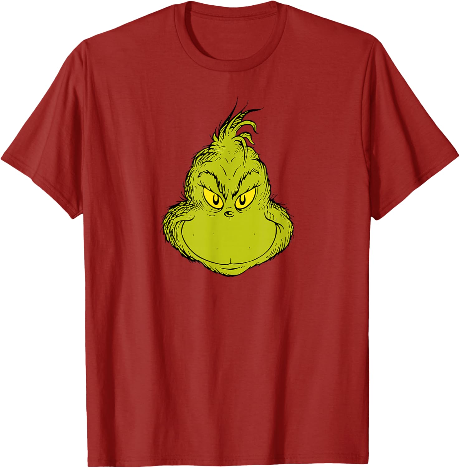 Classic Dr. Seuss Grinch Face T-Shirt for Fun Holiday Style - 4