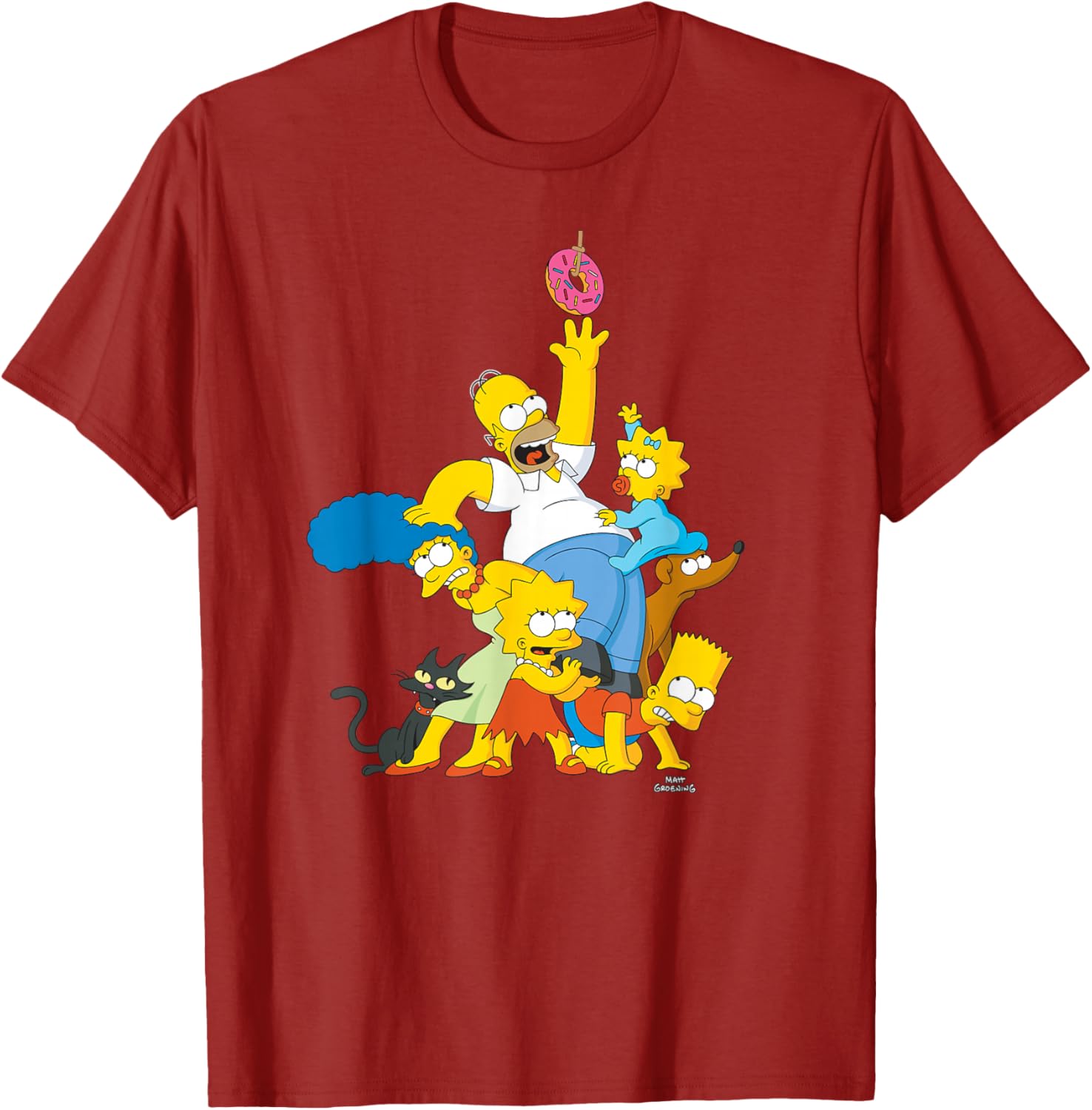 The Simpsons Family Donut Reach T-Shirt for Fun and Stylish Fans - 4