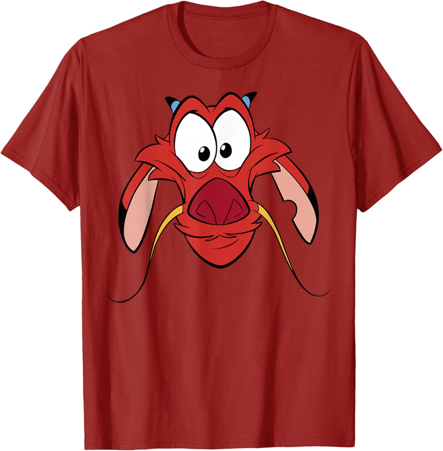 Disney Mulan Mushu Big Face T-Shirt for Fun and Stylish Casual Wear - 1