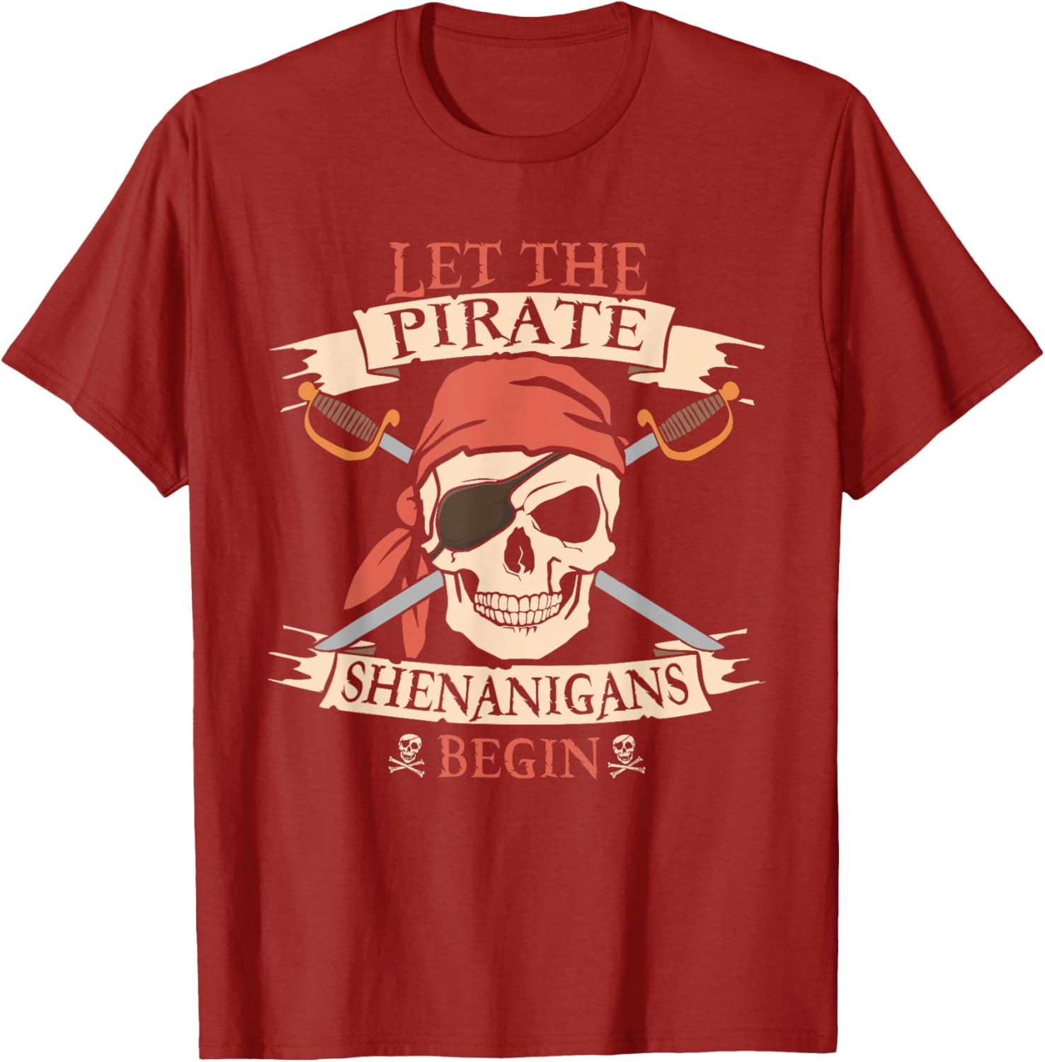 Pirate Shenanigans Skull Bandana Halloween T-Shirt for Boys - 7