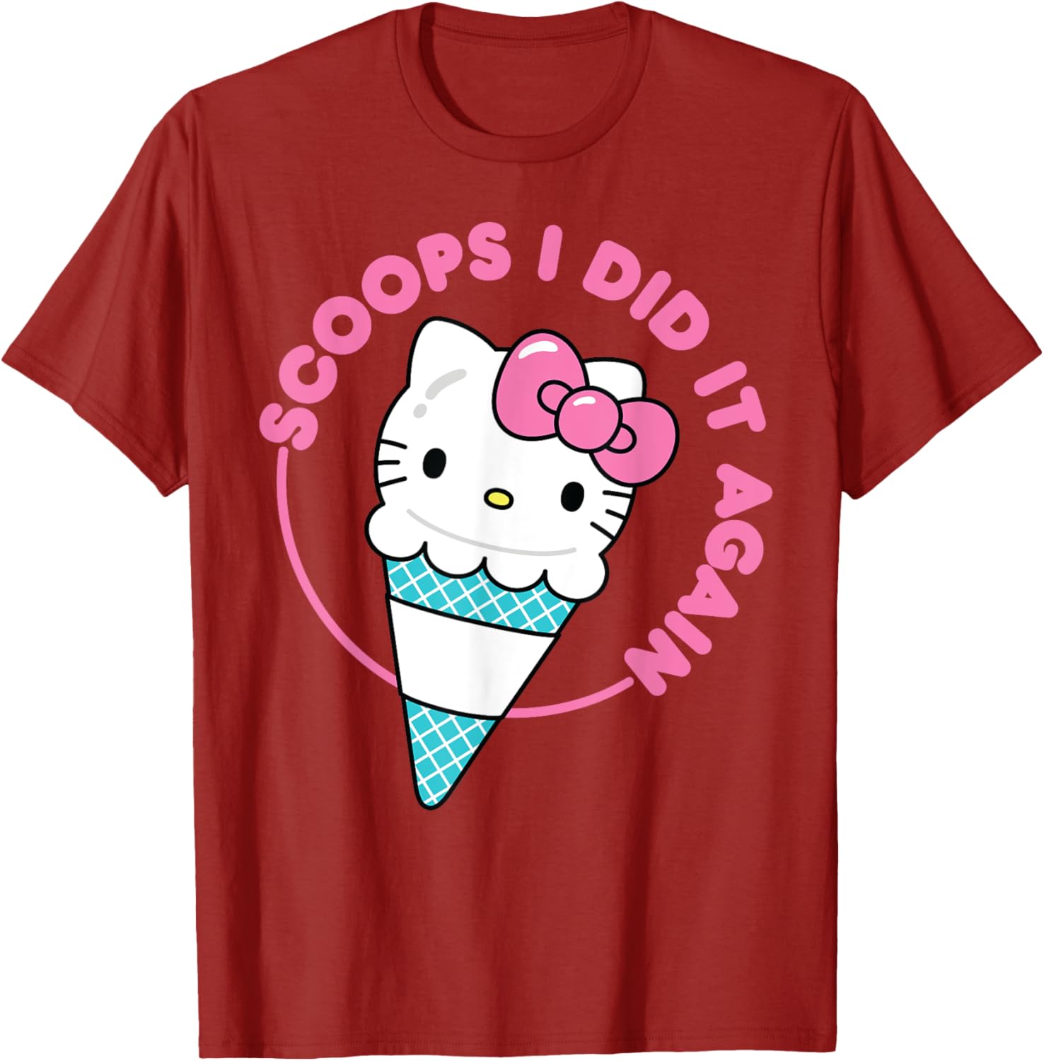 Hello Kitty Ice Cream Cone T-Shirt for Men, Women, Girls & Kids - 4