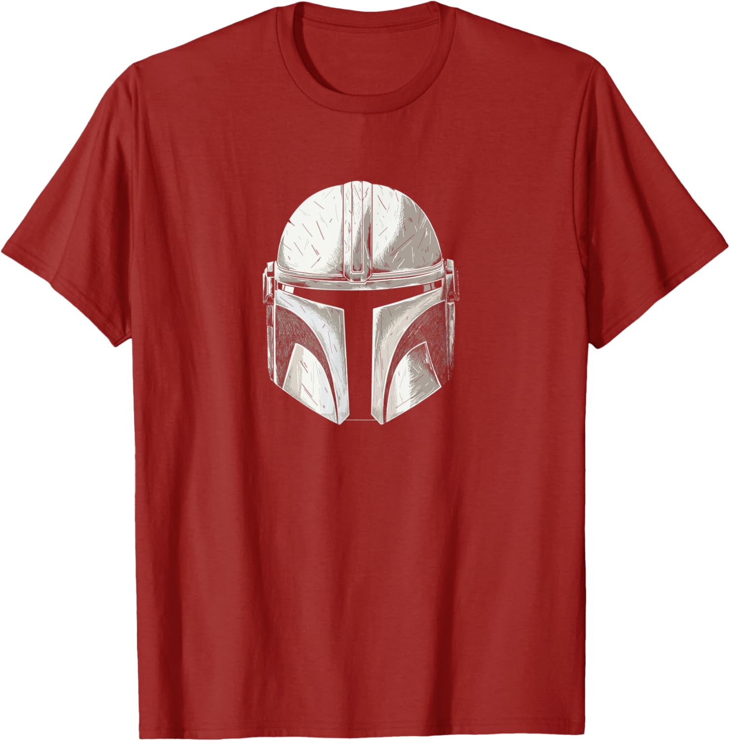 Red Men's Short Sleeve T-Shirt with Disney Marvel Star Wars Princess Print - 3