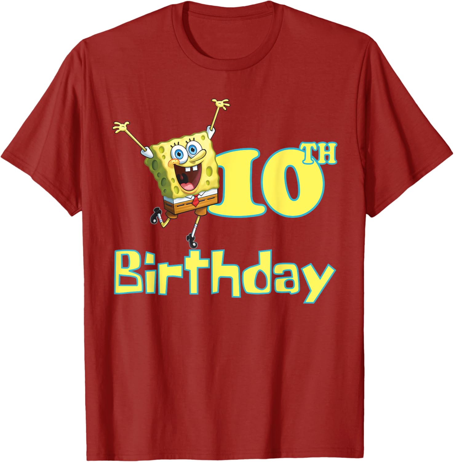Mademark SpongeBob SquarePants 10th Birthday T-Shirt for Kids and Fans - 7